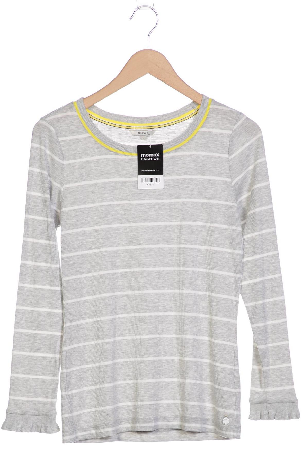 

sandwich_ Damen Langarmshirt, grau