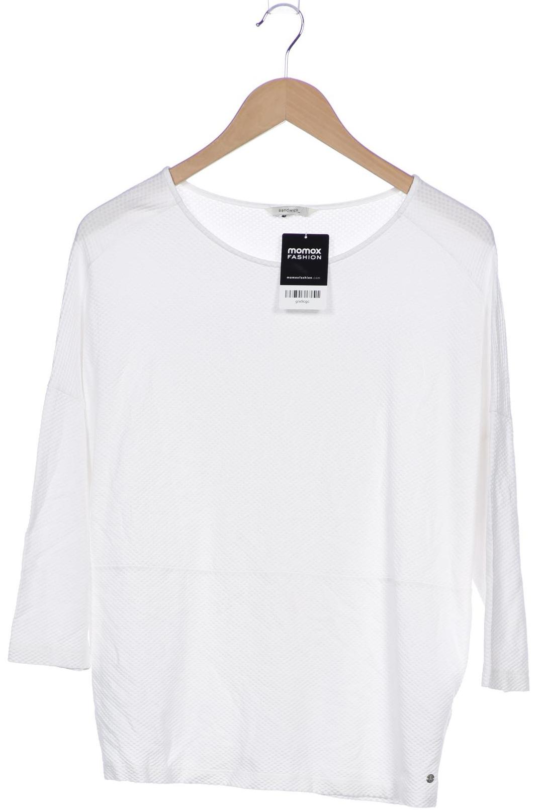 

sandwich_ Damen Langarmshirt, weiß, Gr. 36
