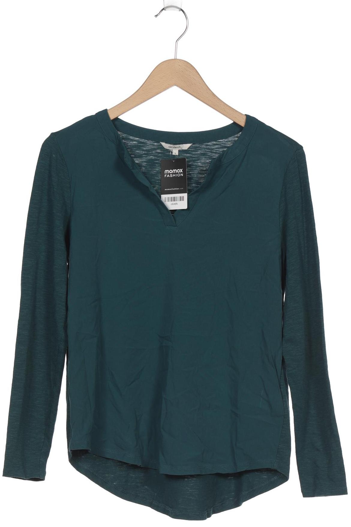 

sandwich_ Damen Langarmshirt, türkis, Gr. 36