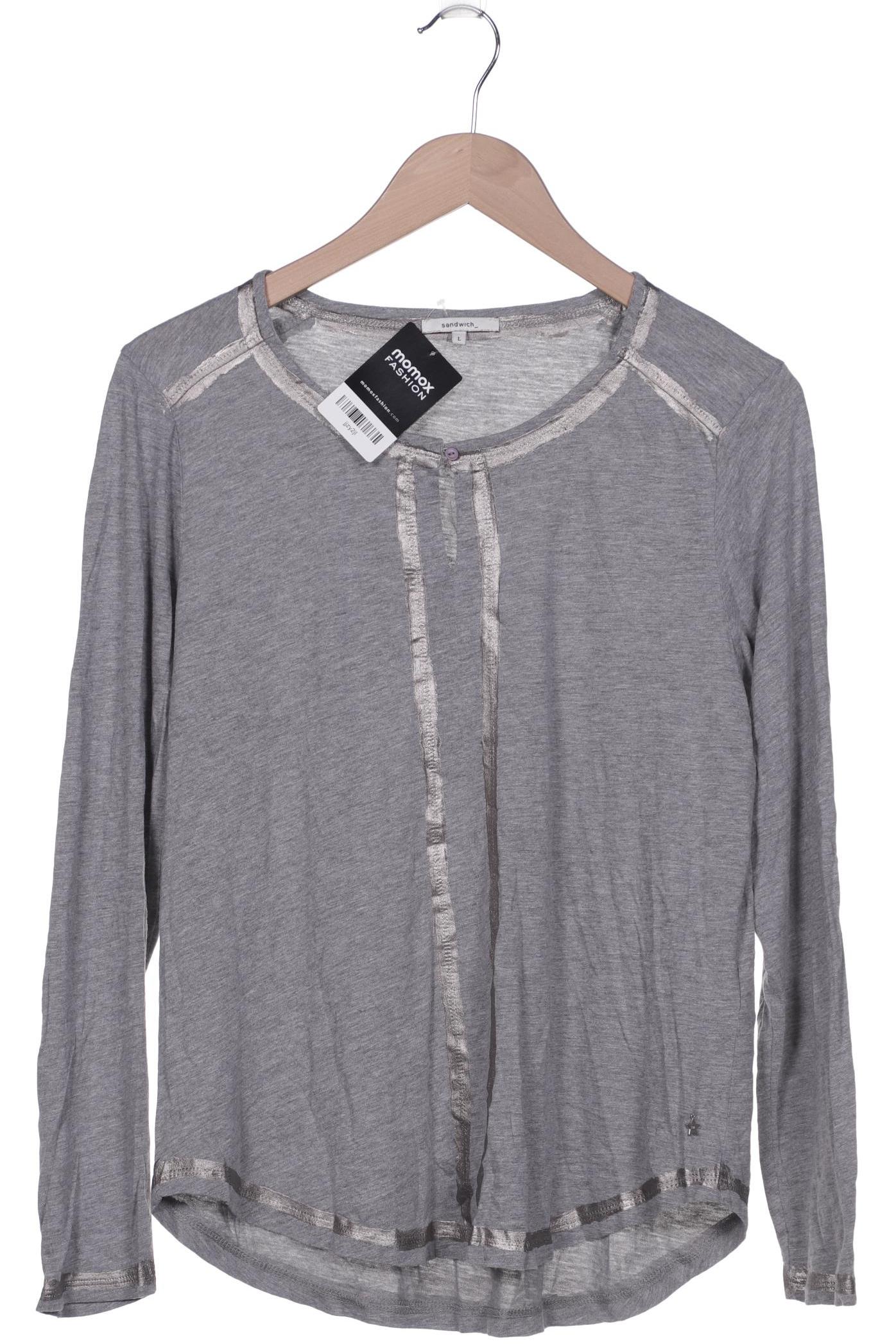 

sandwich_ Damen Langarmshirt, grau