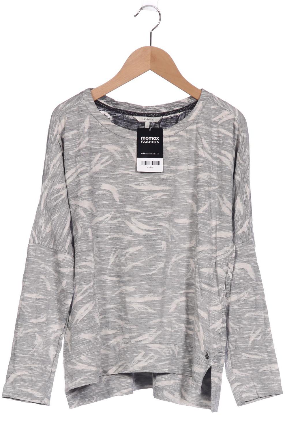 

sandwich_ Damen Langarmshirt, grau, Gr. 36