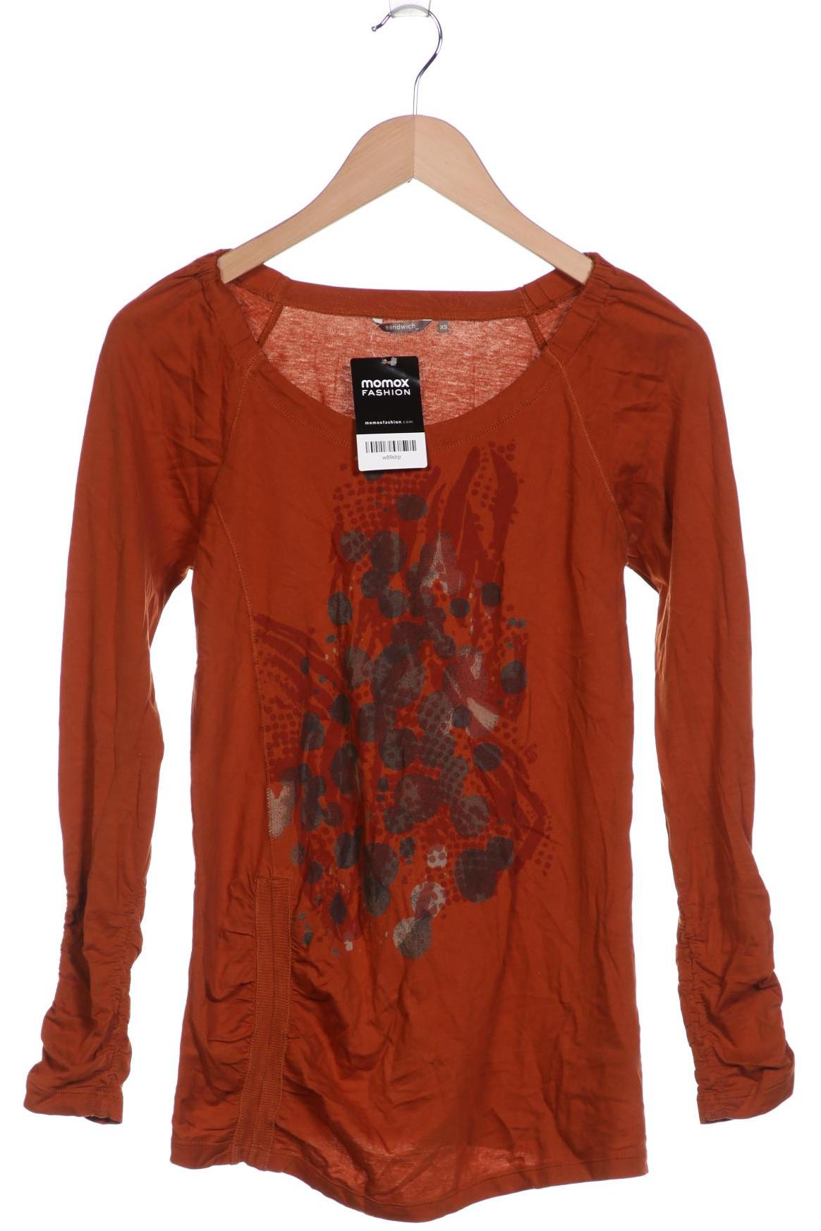 

sandwich_ Damen Langarmshirt, orange, Gr. 34