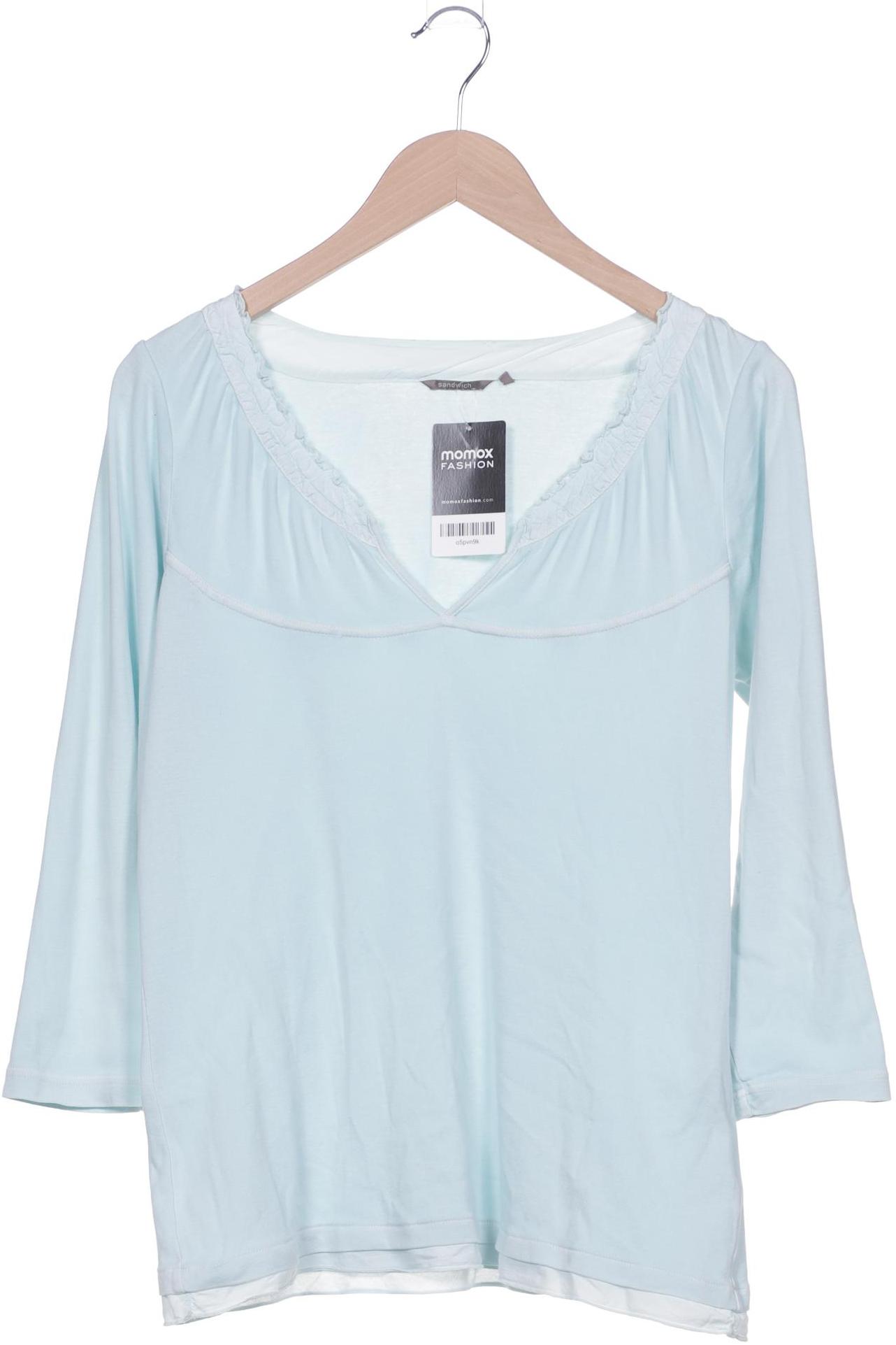 

sandwich_ Damen Langarmshirt, hellblau, Gr. 42