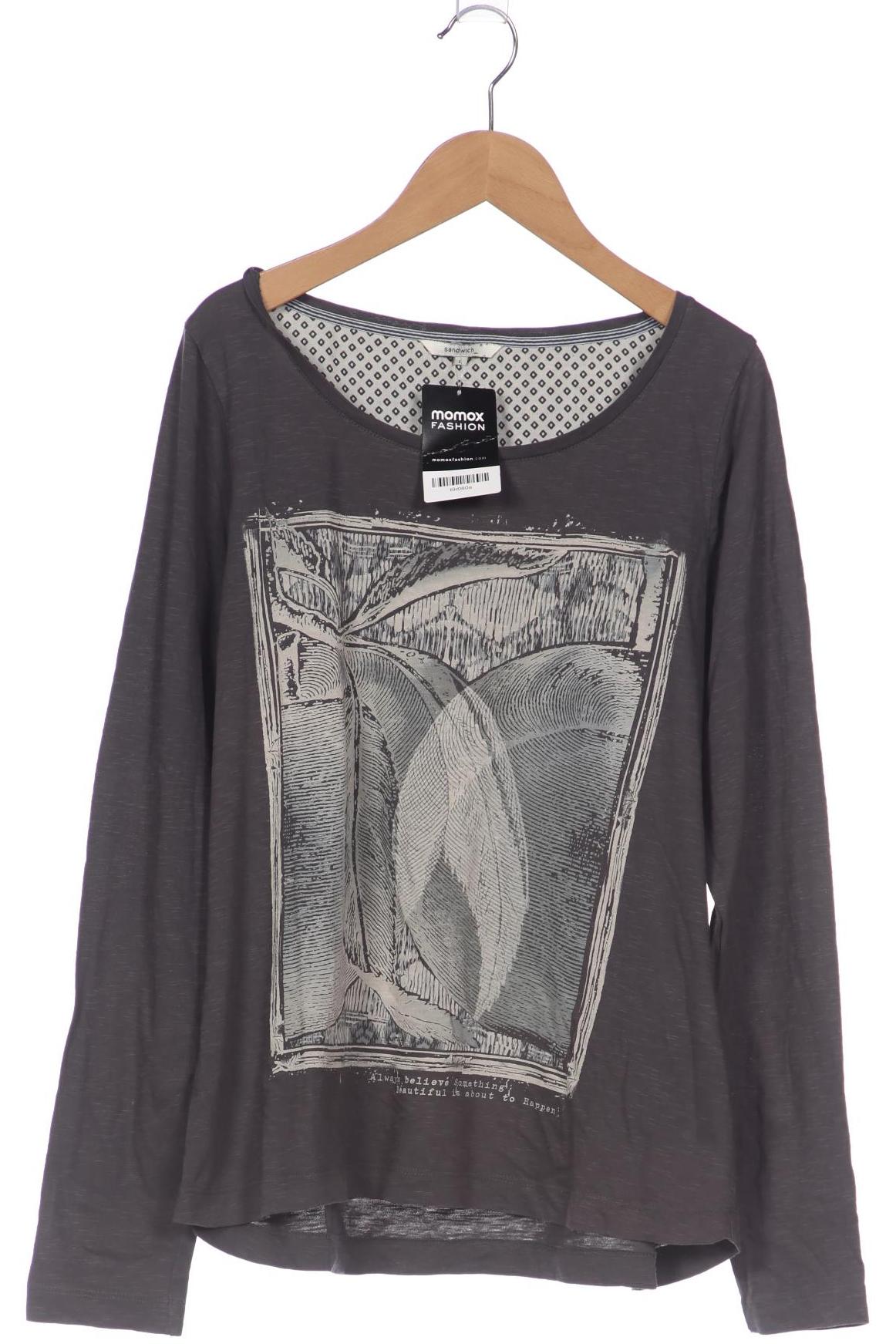 

sandwich_ Damen Langarmshirt, grau, Gr. 42