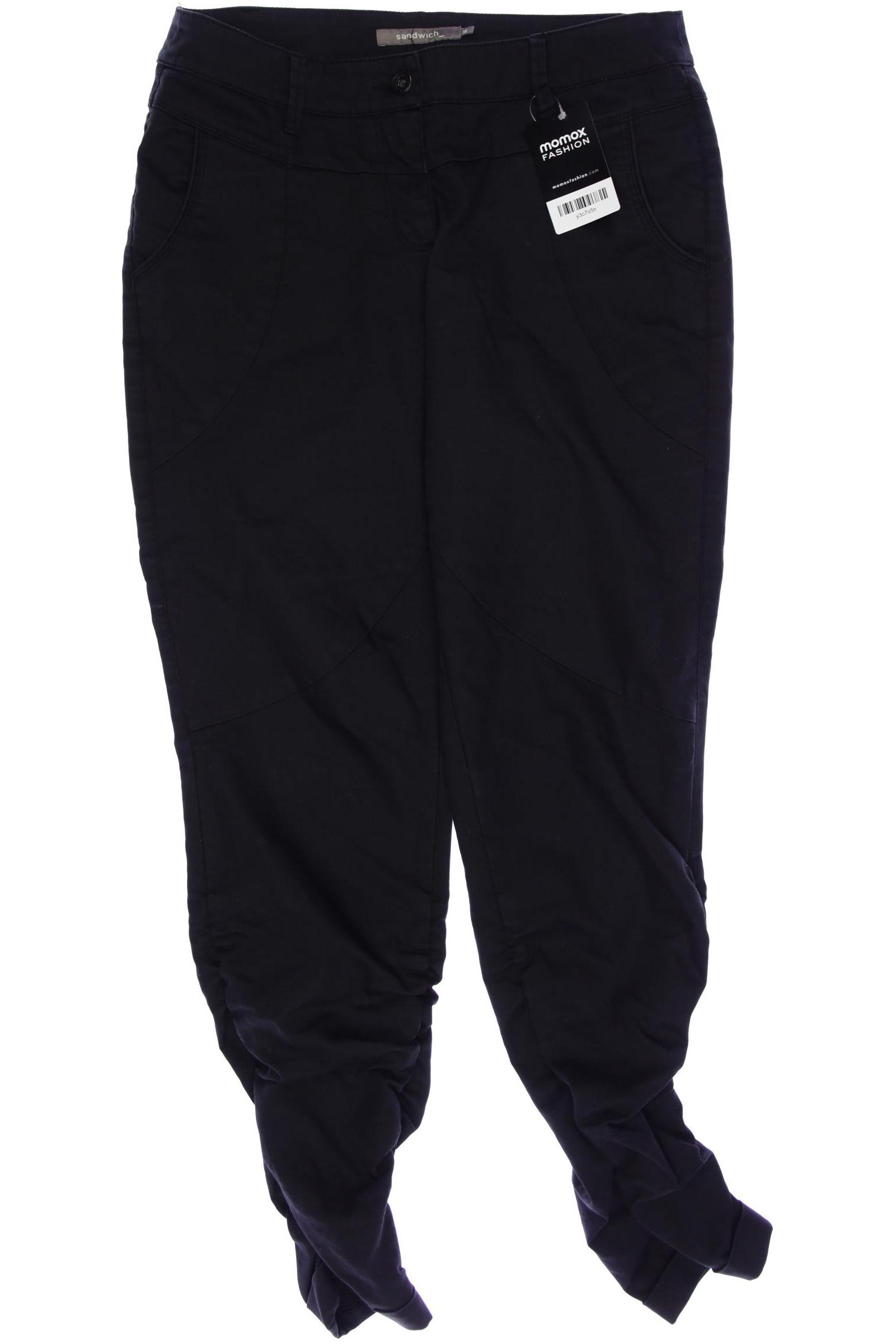 

sandwich_ Damen Stoffhose, schwarz, Gr. 38