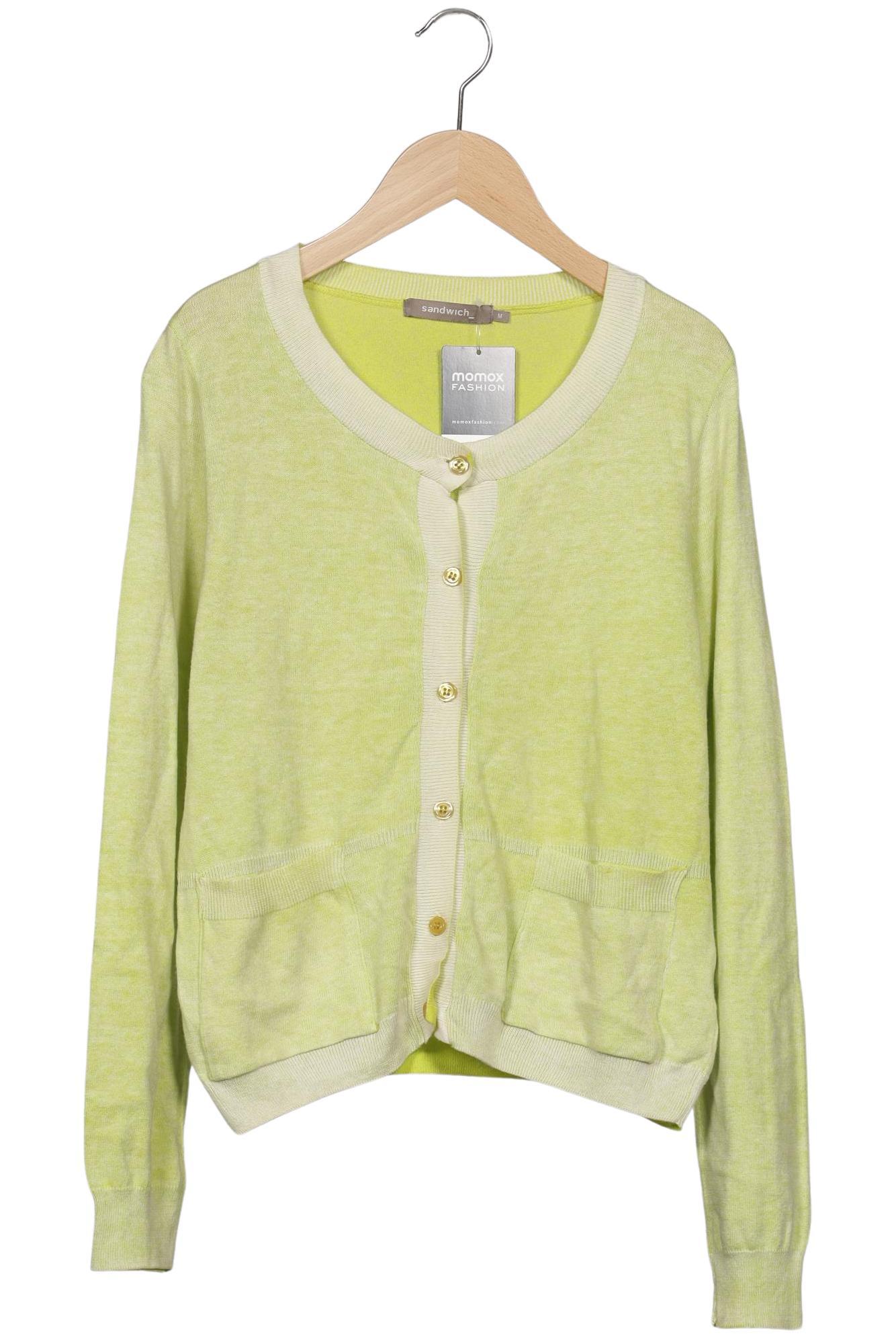 

sandwich_ Damen Strickjacke, hellgrün, Gr. 38
