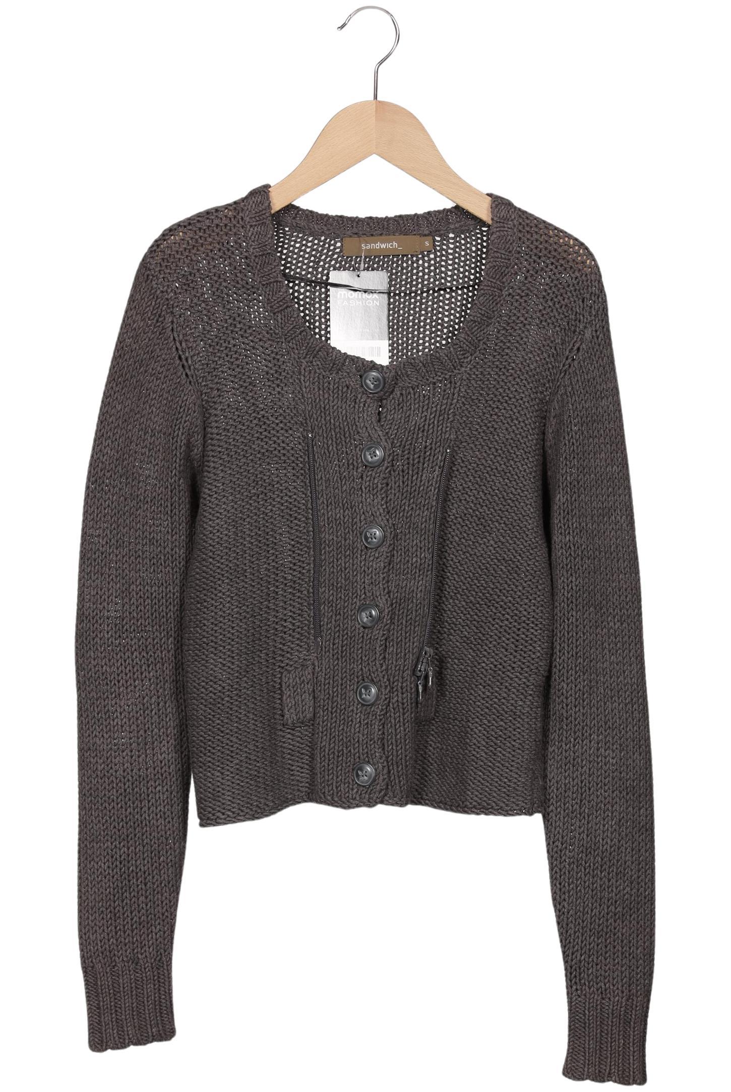 

sandwich_ Damen Strickjacke, grau, Gr. 36