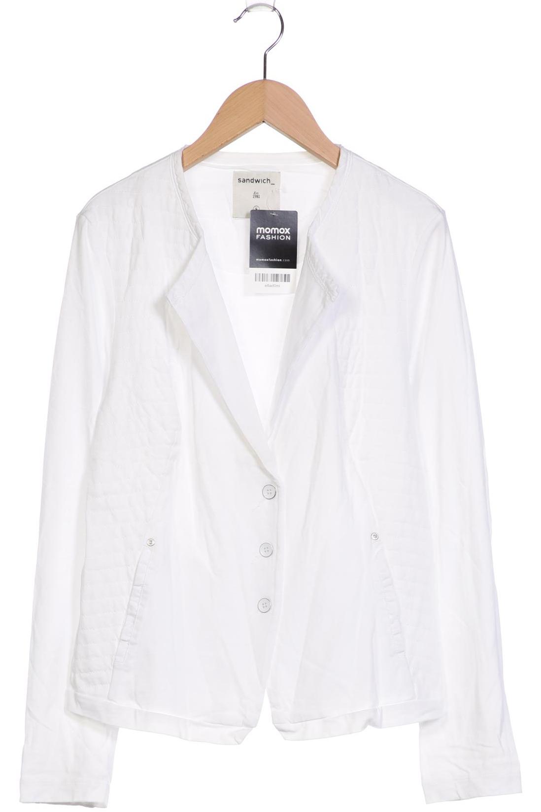 

sandwich_ Damen Strickjacke, weiß, Gr. 36