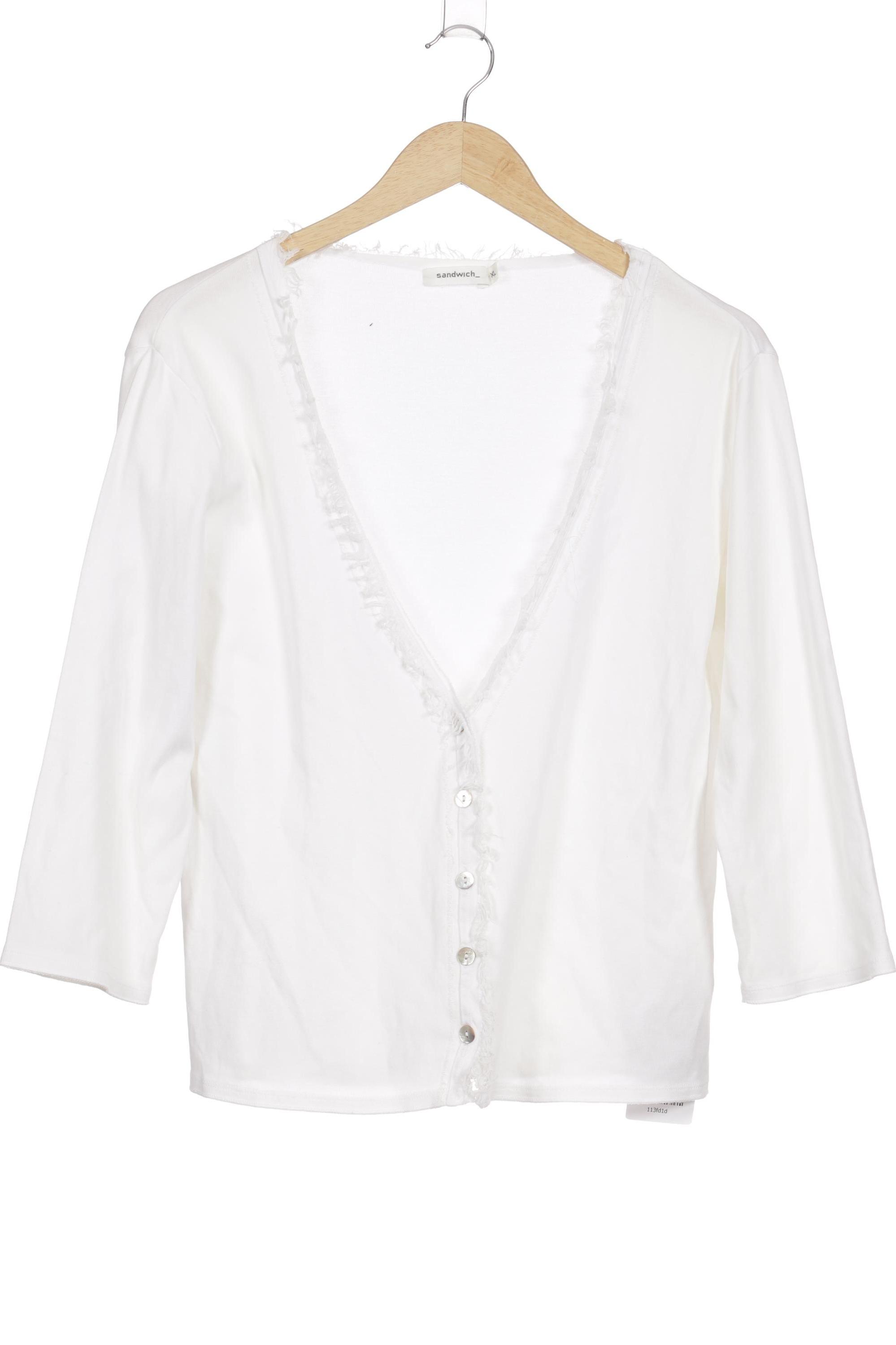 

sandwich_ Damen Strickjacke, weiß, Gr. 44