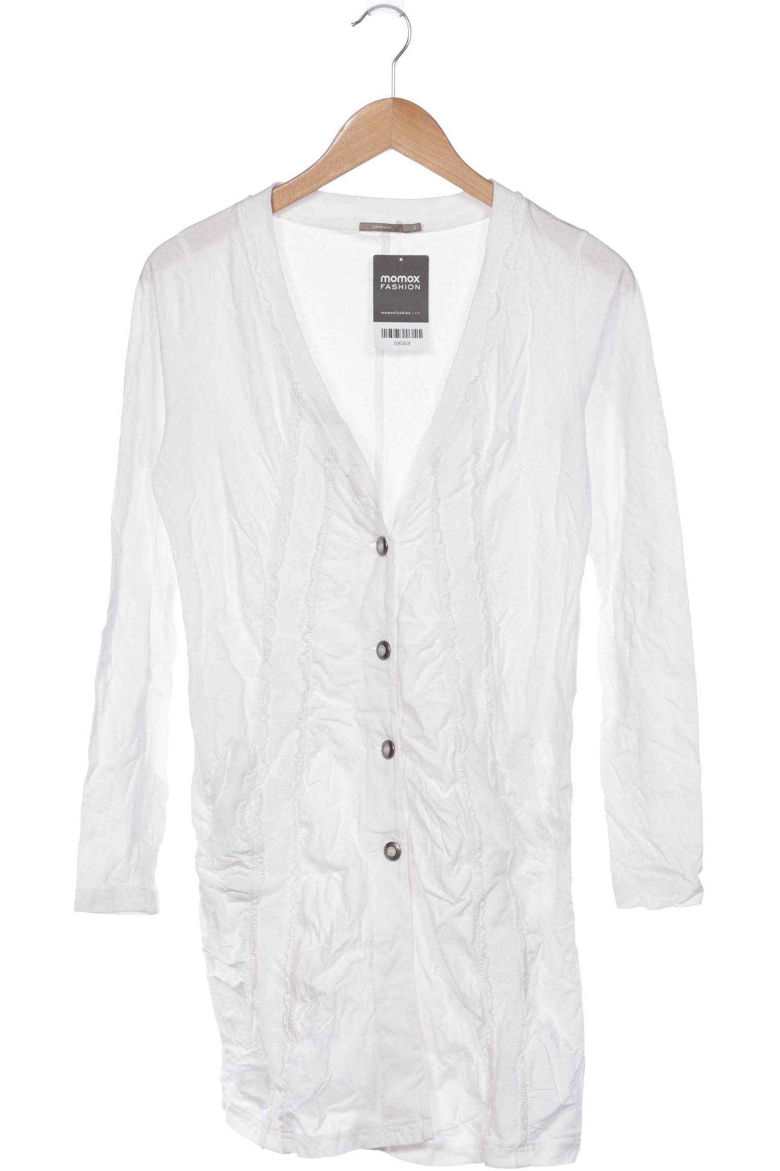 

sandwich_ Damen Strickjacke, weiß, Gr. 36