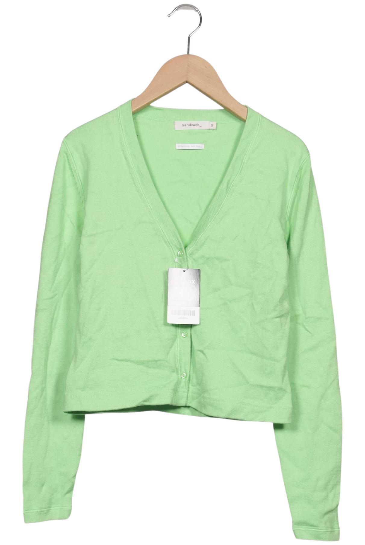 

sandwich_ Damen Strickjacke, hellgrün, Gr. 36