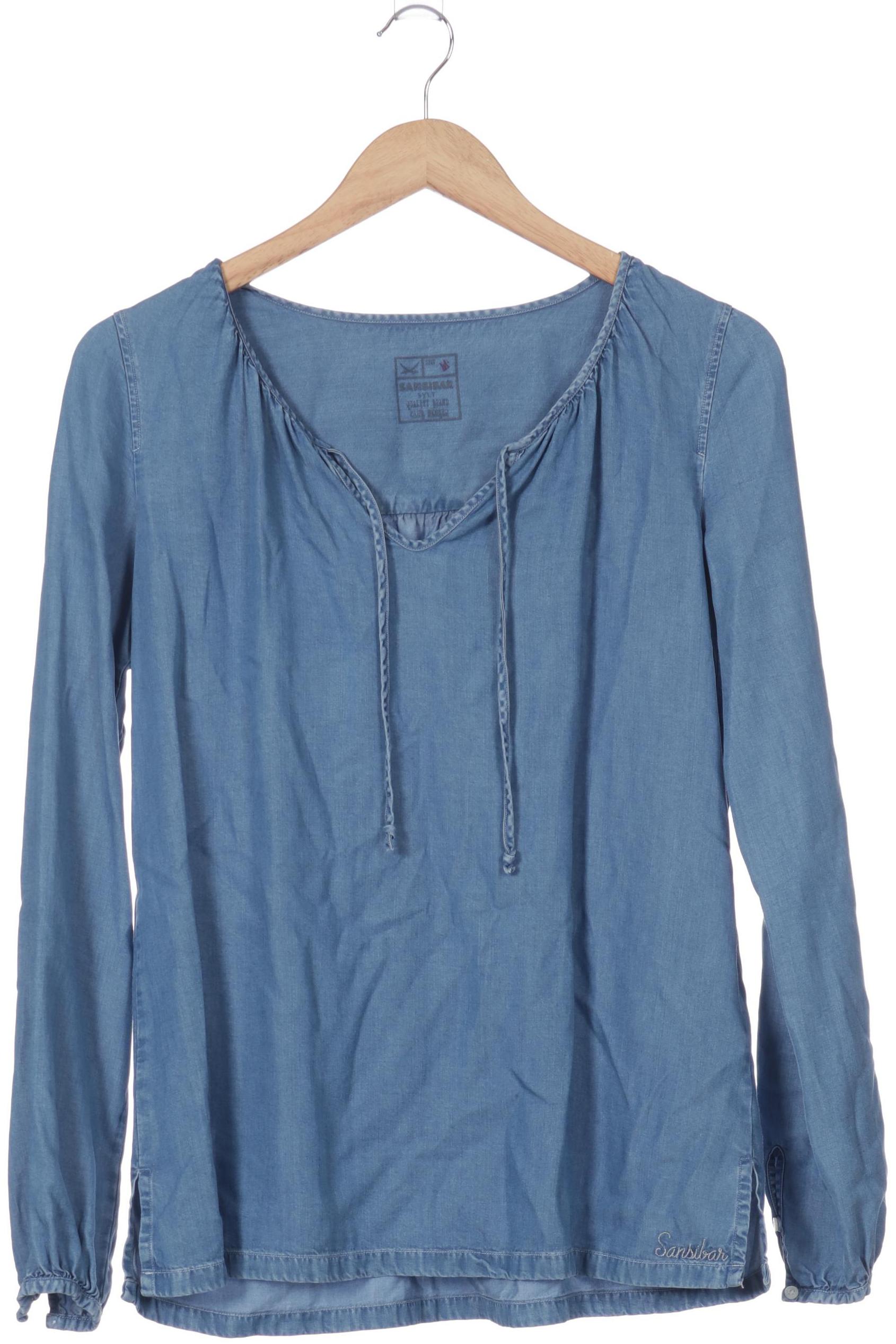 

Sansibar Damen Bluse, blau, Gr. 38