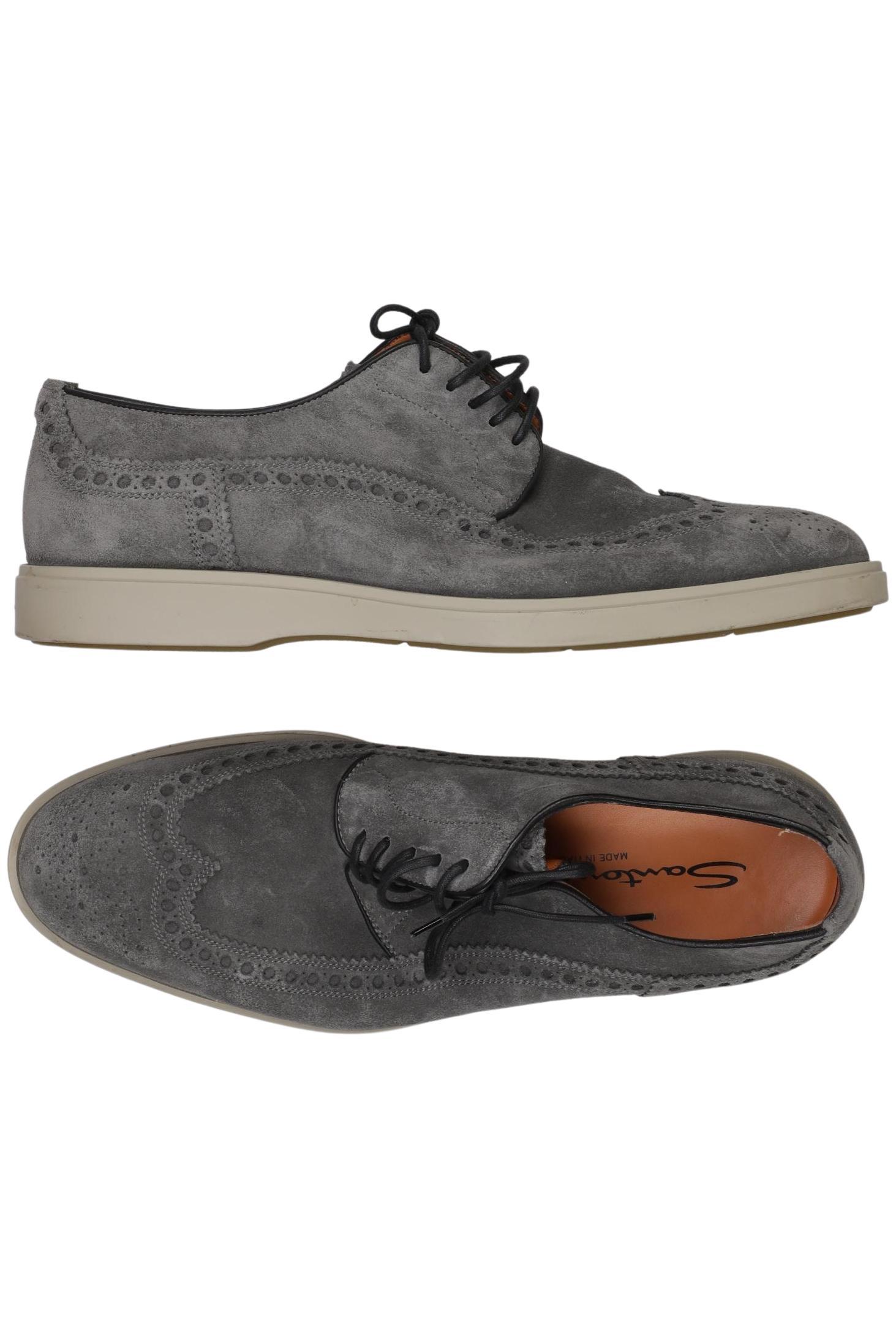 

Santoni Herren Halbschuh, grau, Gr. 8.5