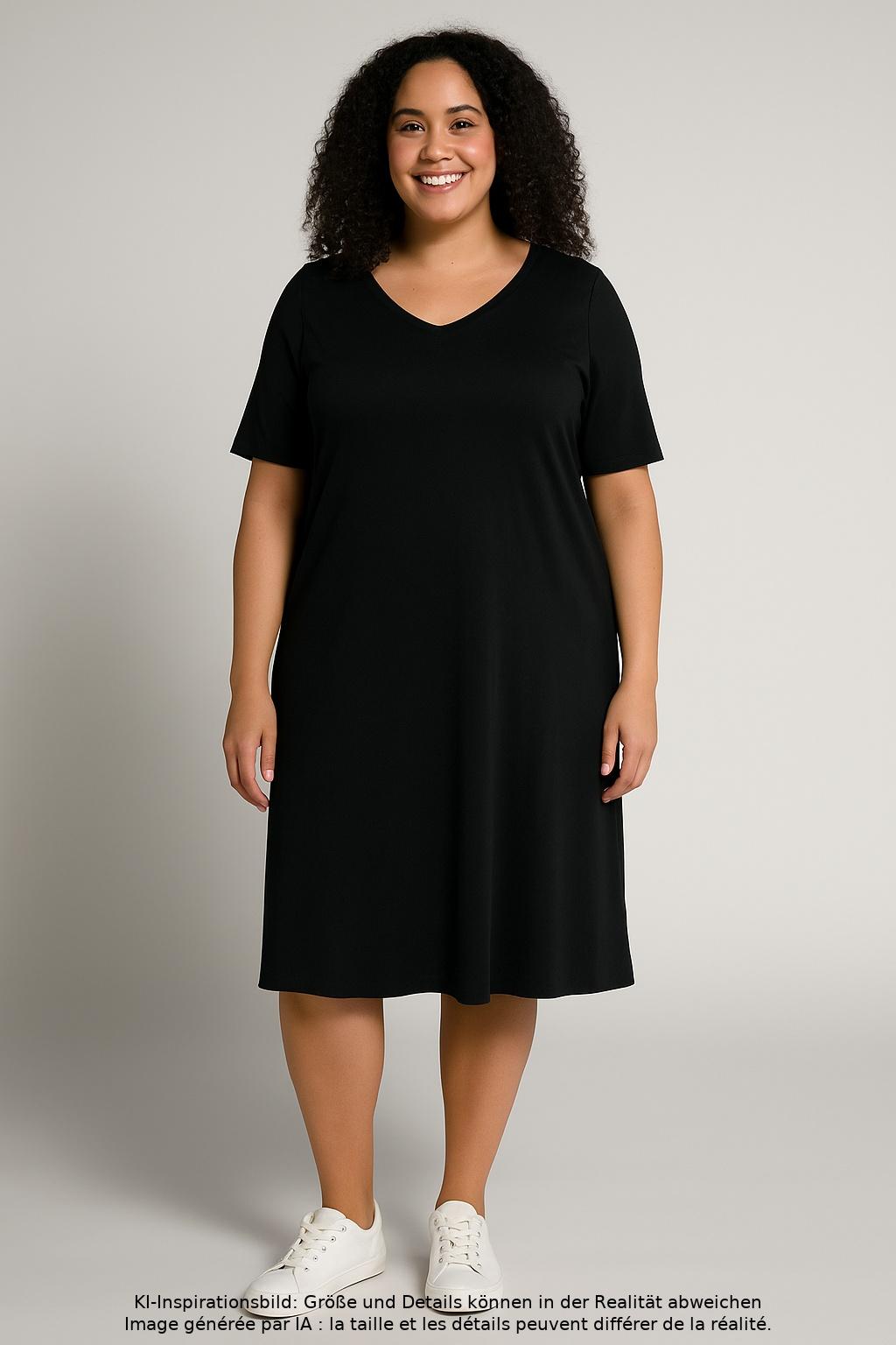 

Sara Lindholm Damen Kleid, schwarz, Gr. 48