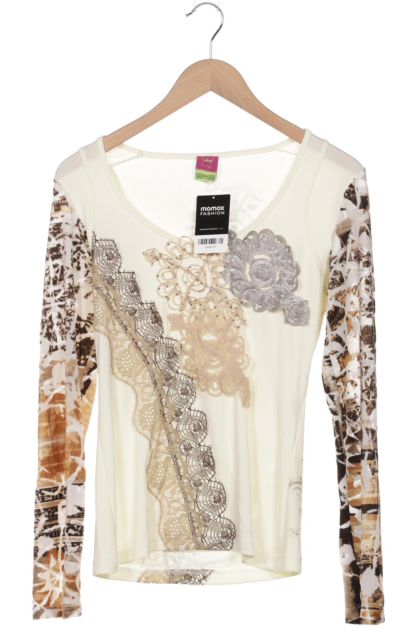 

Save THE Queen! Damen Langarmshirt, cremeweiß, Gr. 44