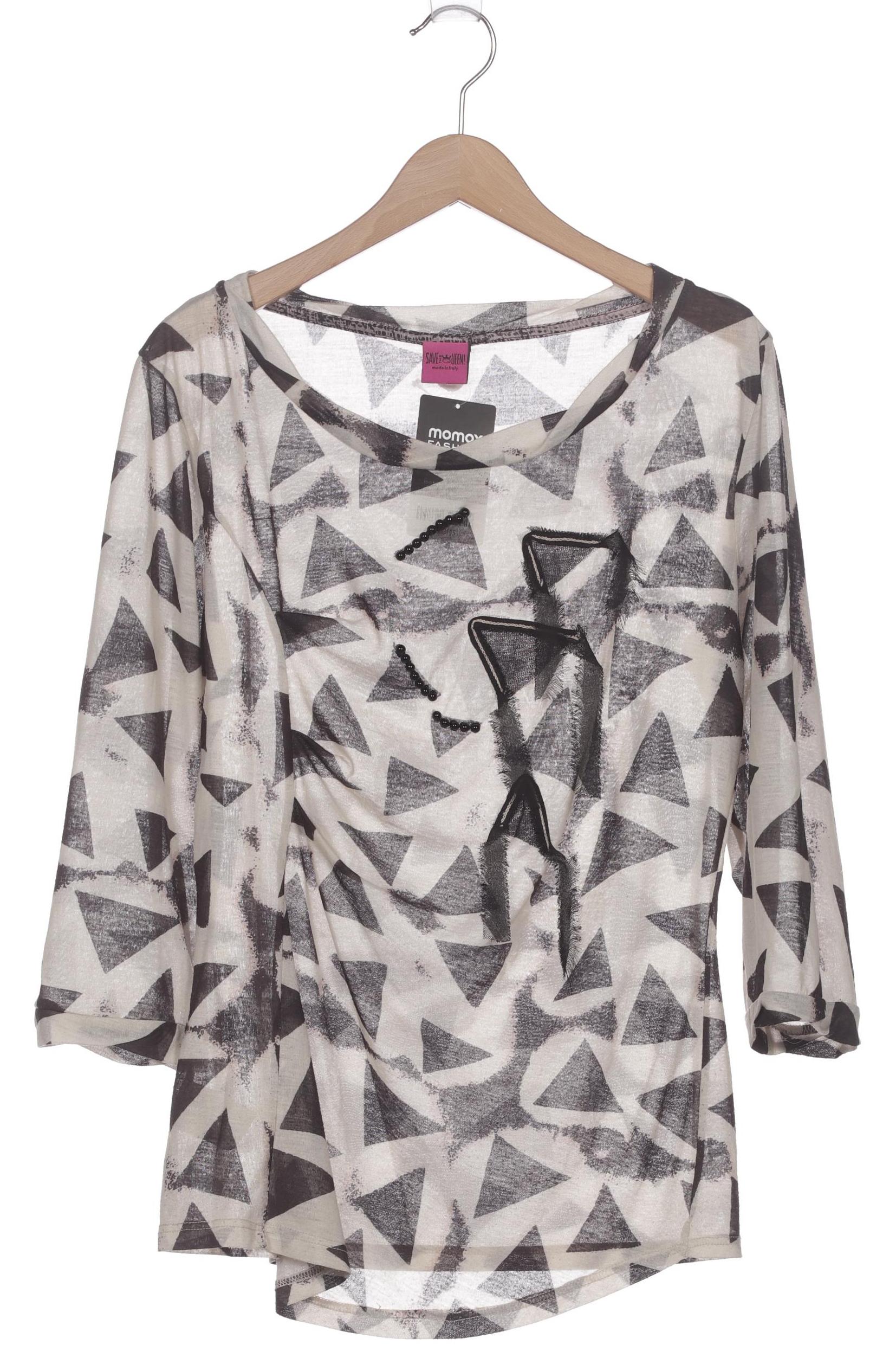 

Save THE Queen! Damen Langarmshirt, beige, Gr. 38