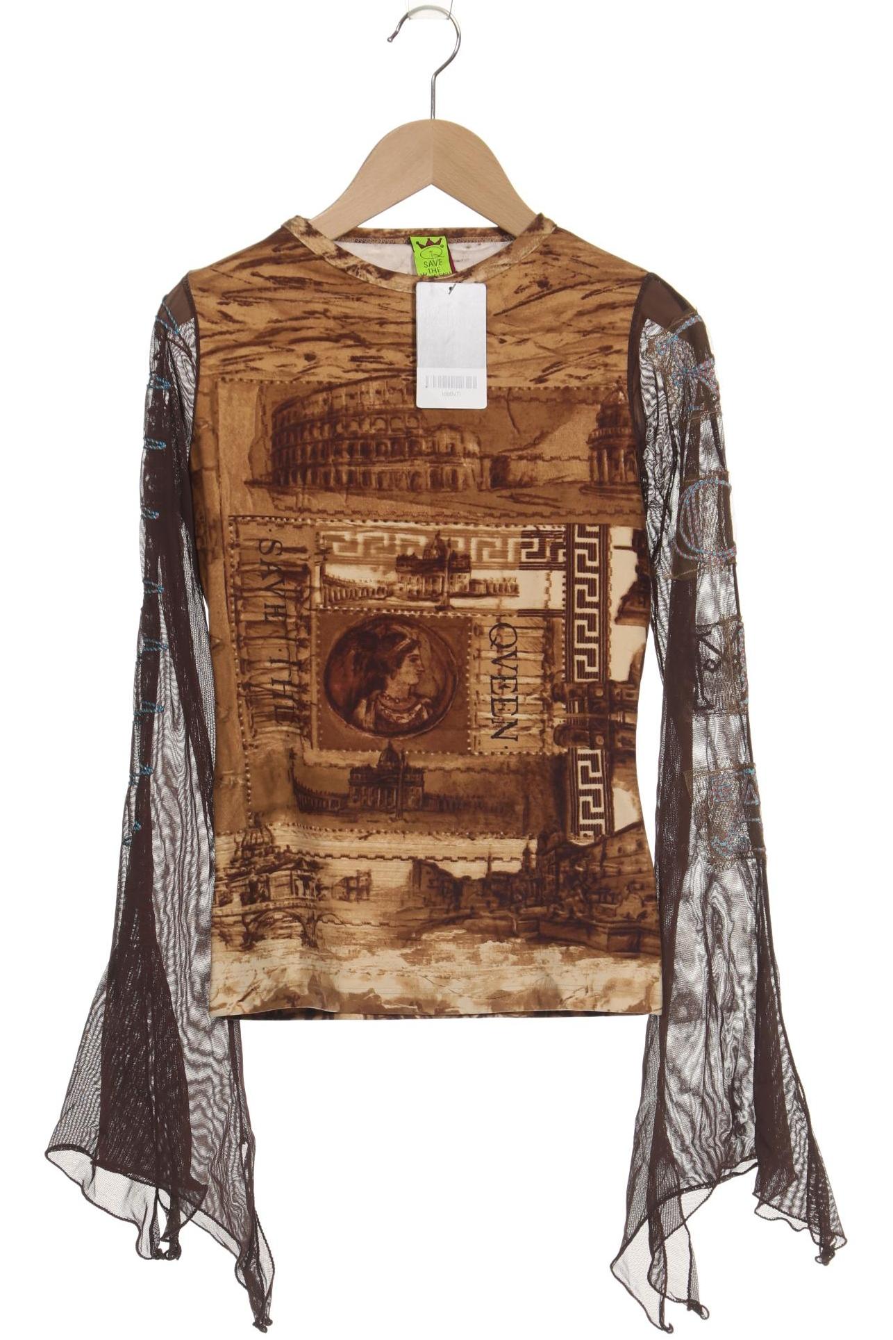 

Save THE Queen! Damen Langarmshirt, braun, Gr. 38