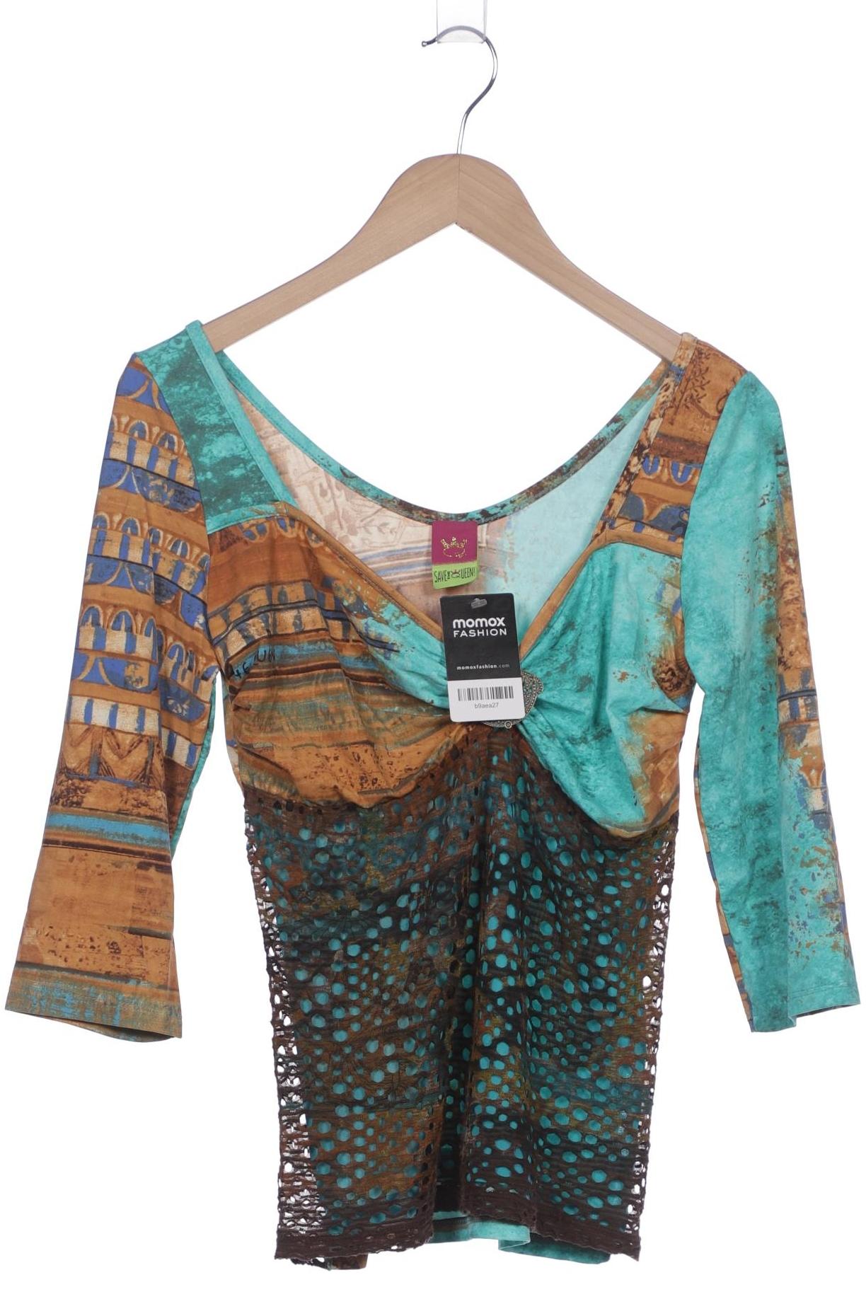 

Save THE Queen! Damen Langarmshirt, türkis, Gr. 44