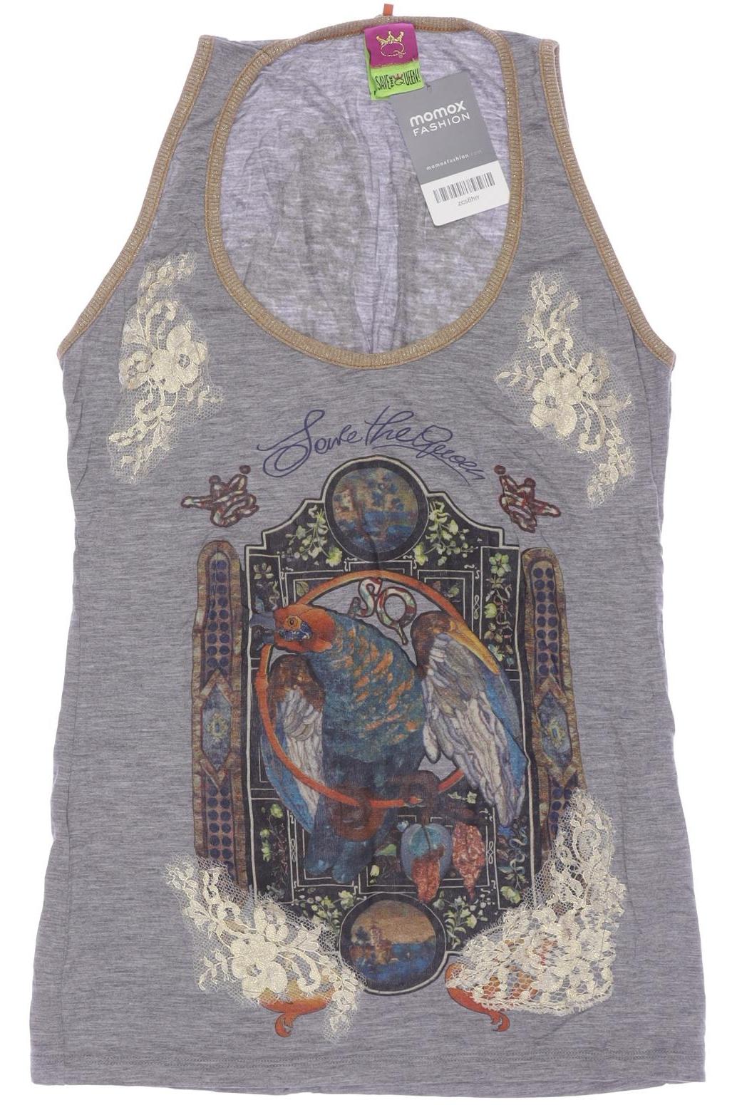 

Save THE Queen! Damen Top, grau, Gr. 44