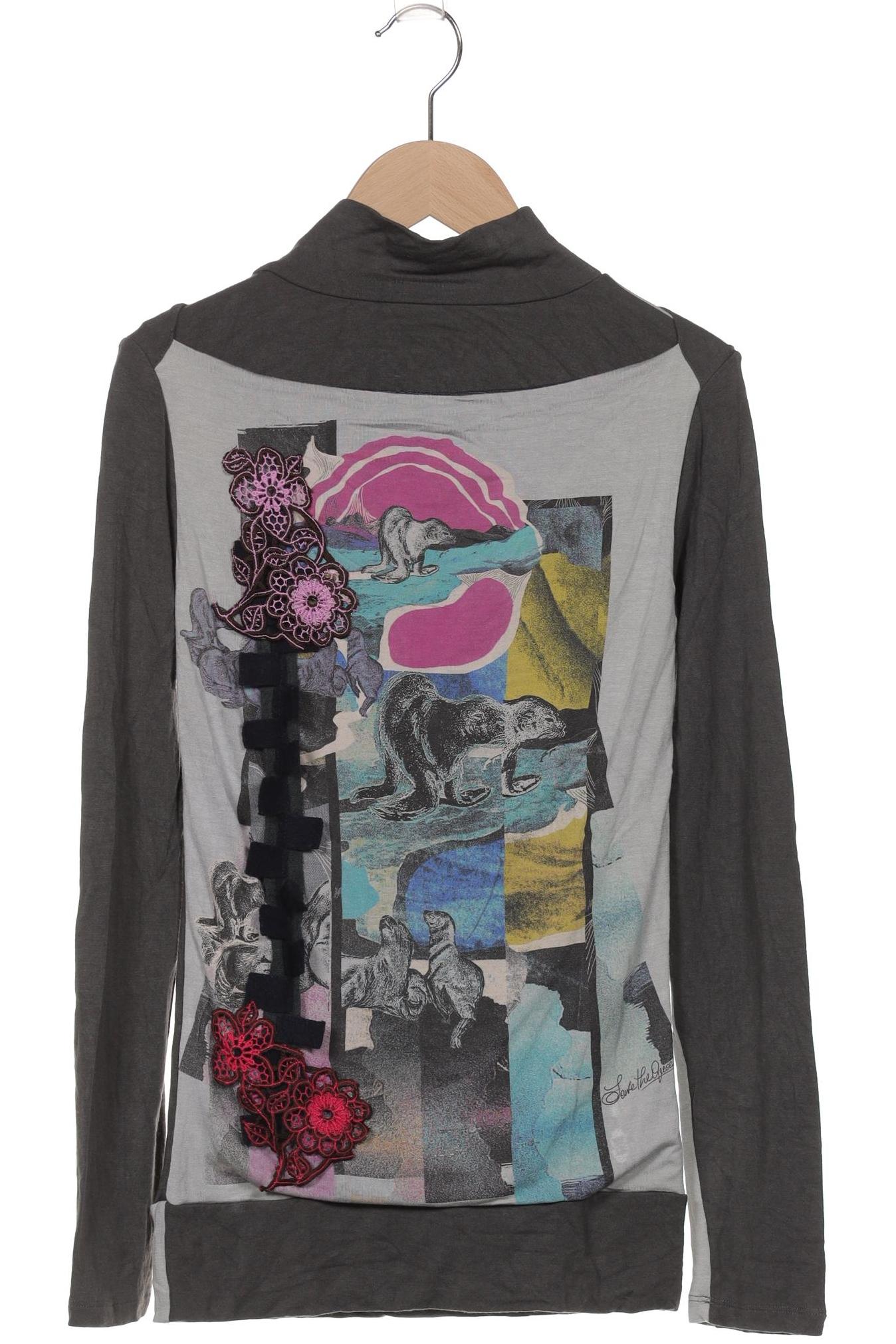 

Save THE Queen! Damen Langarmshirt, grau, Gr. 36