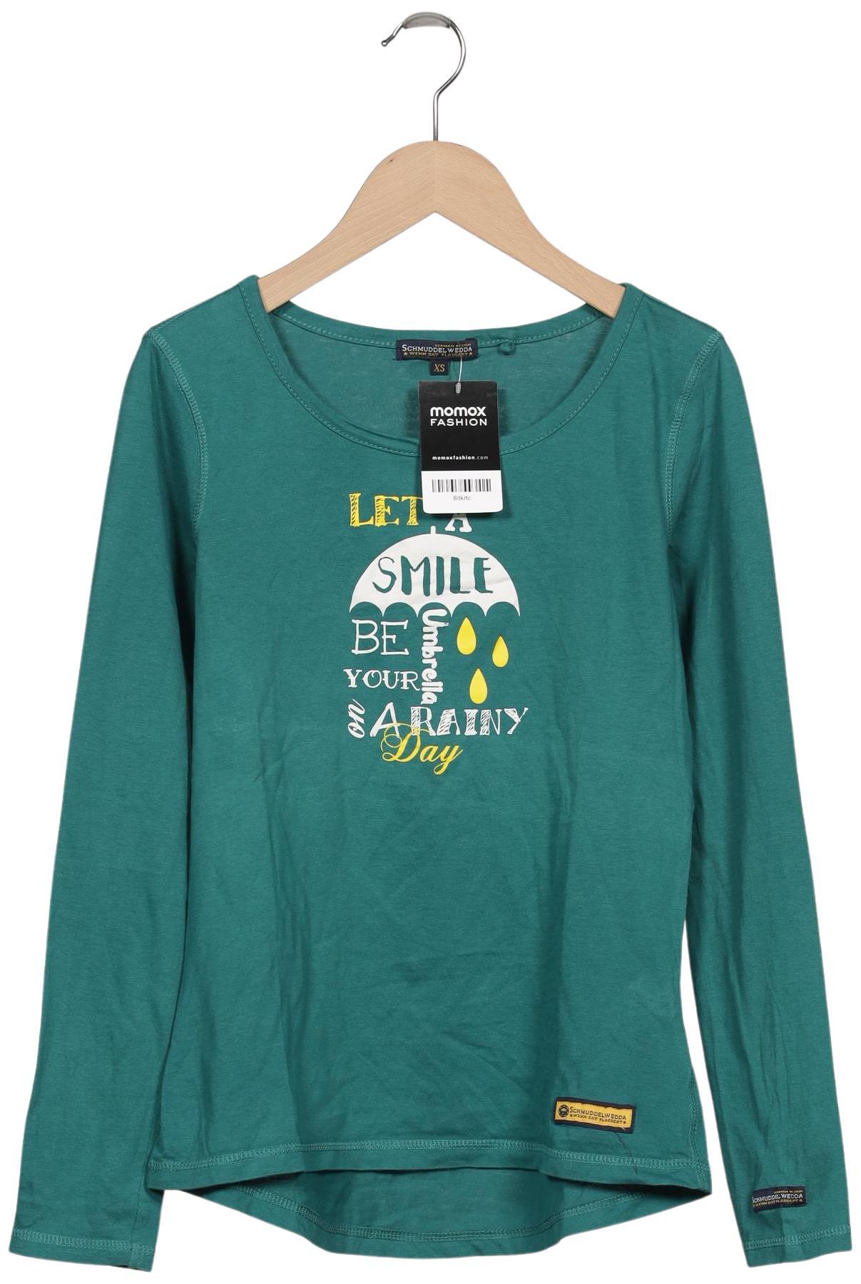 

Schmuddelwedda Damen Langarmshirt, türkis, Gr. 34