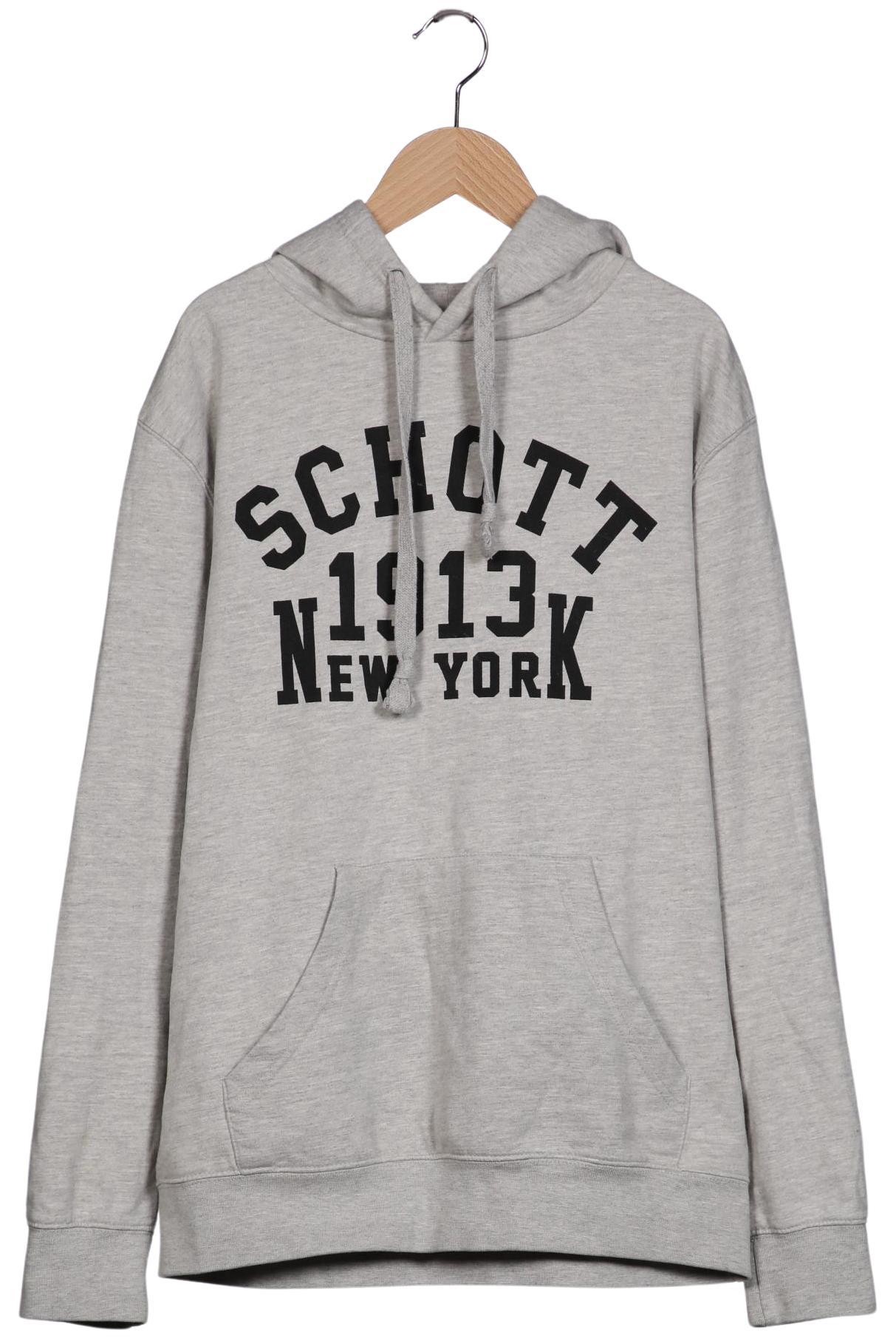 Thumbnail - Schott NYC Herren Kapuzenpullover, grau, Gr. 52