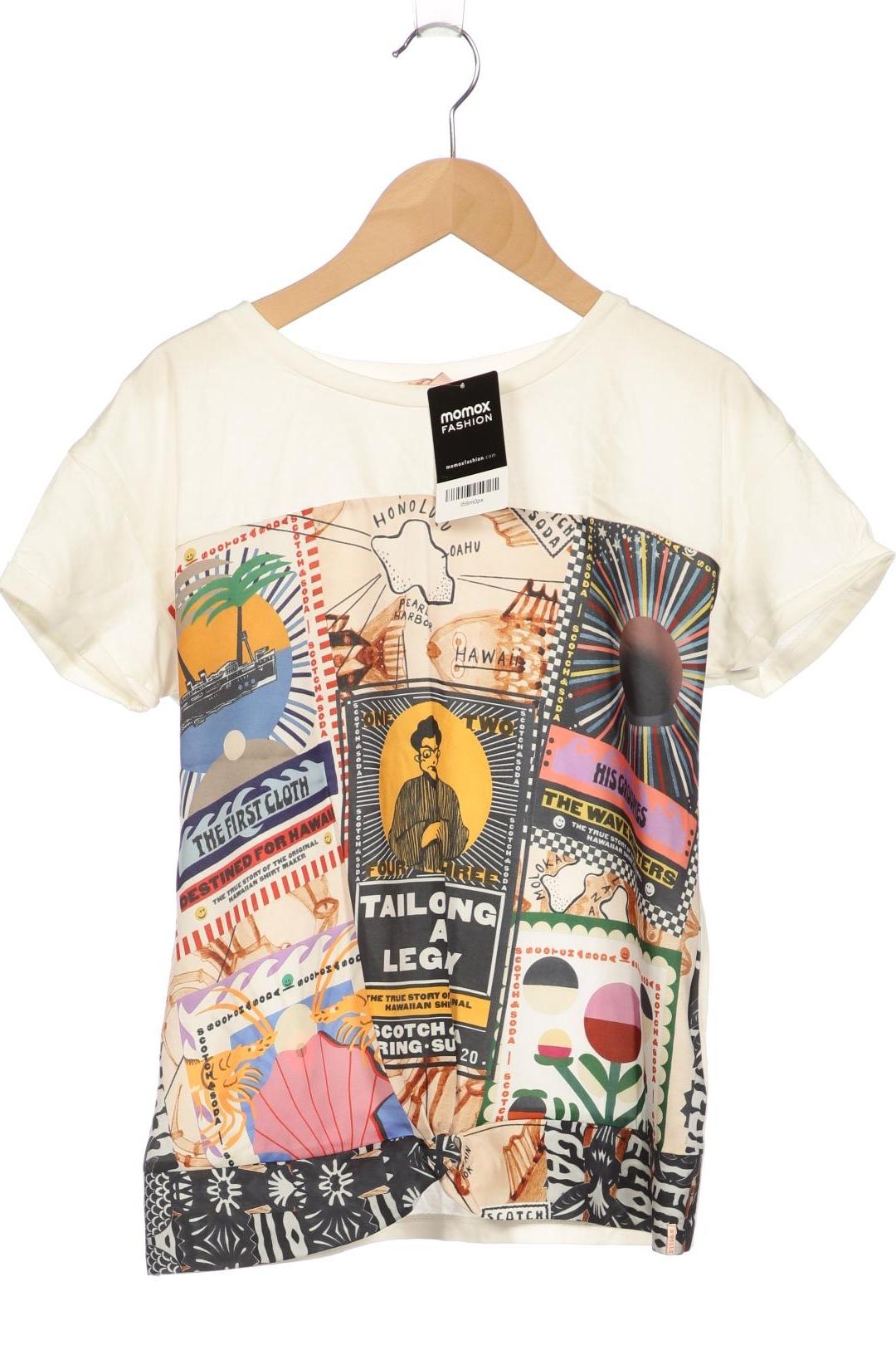 

Scotch & Soda Damen T-Shirt, mehrfarbig, Gr. 14
