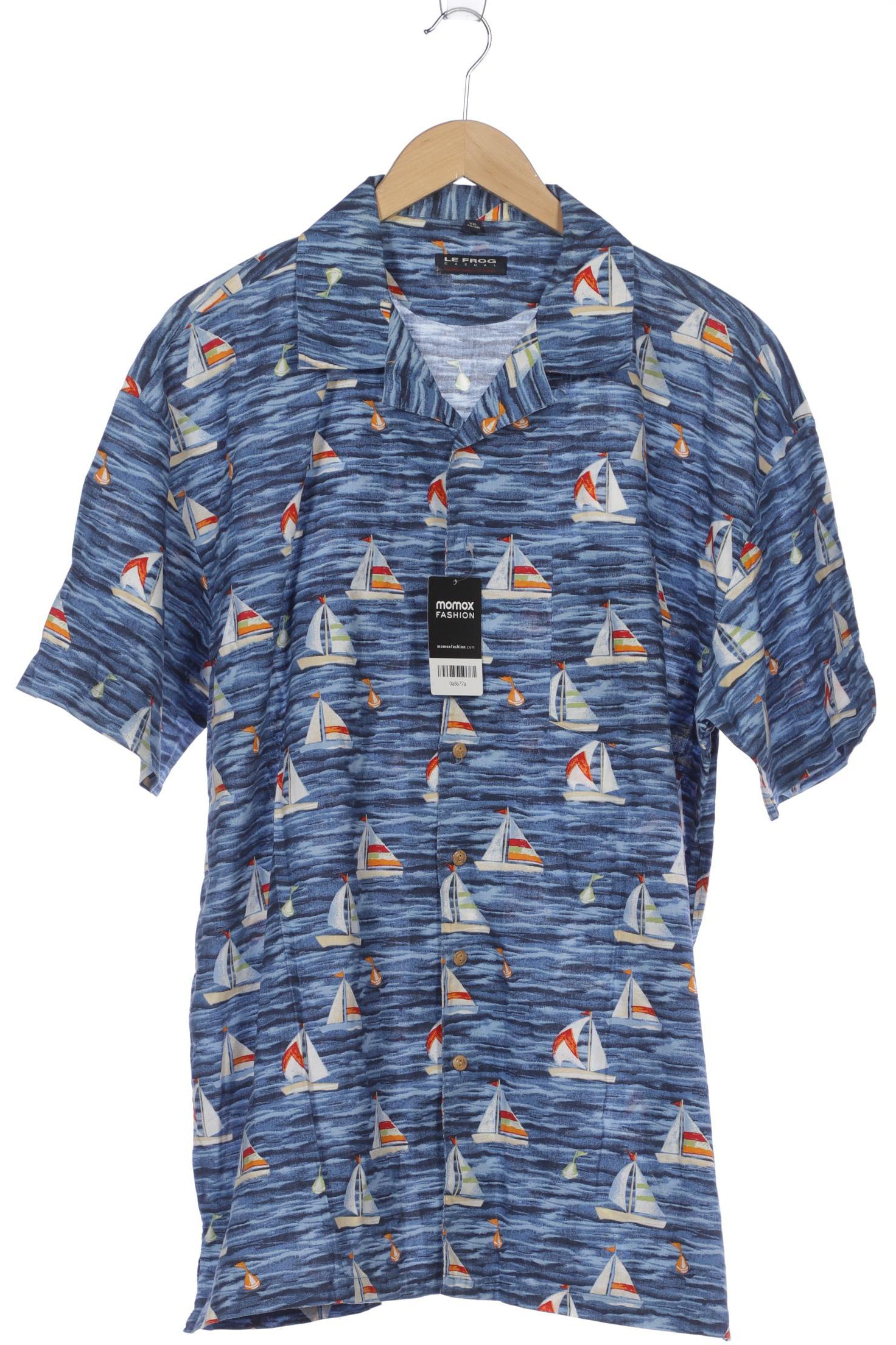 Thumbnail - Second Hand Einzelstücke Herren Hemd, blau, Gr. 56