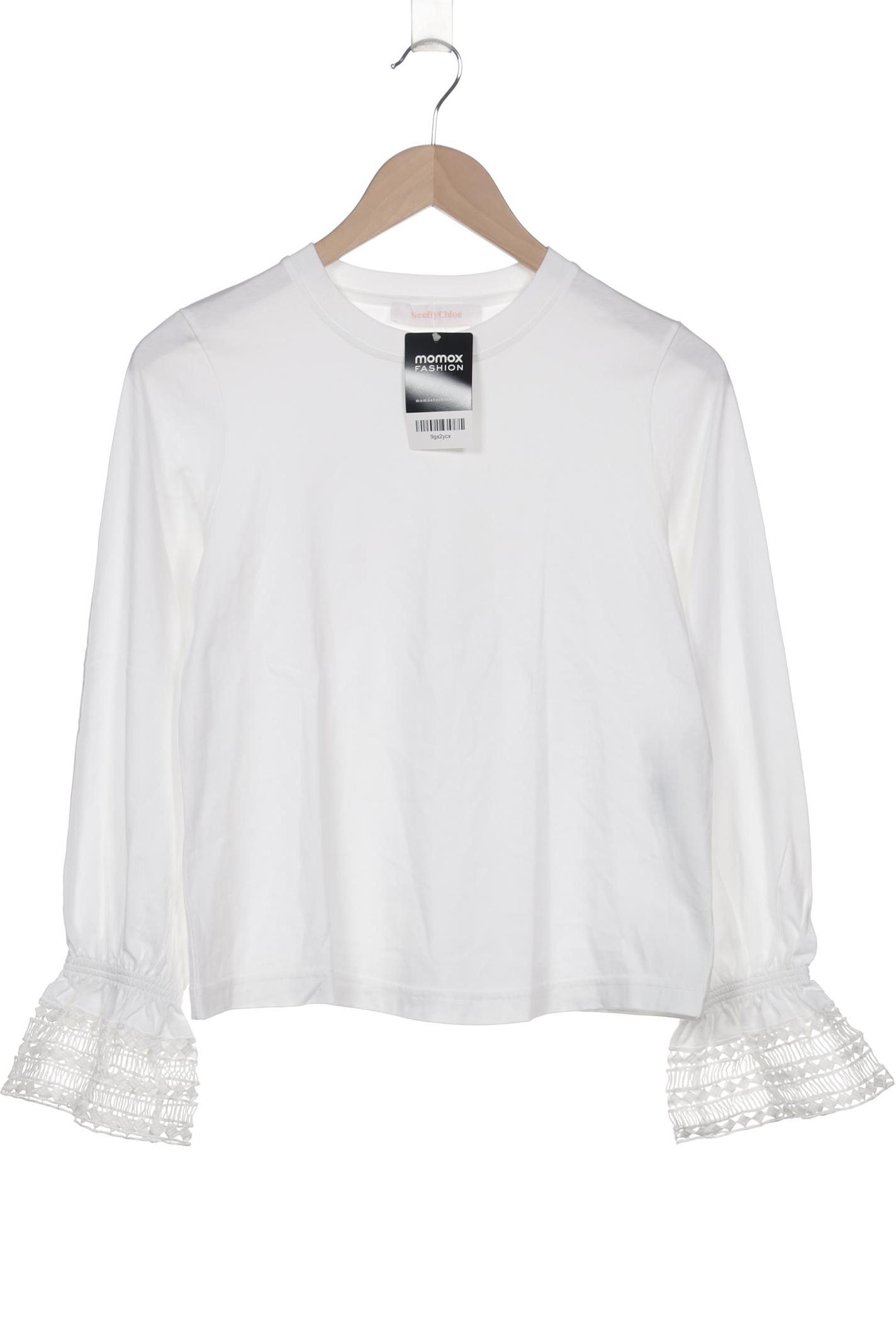 

See by Chloe Damen Langarmshirt, weiß, Gr. 34