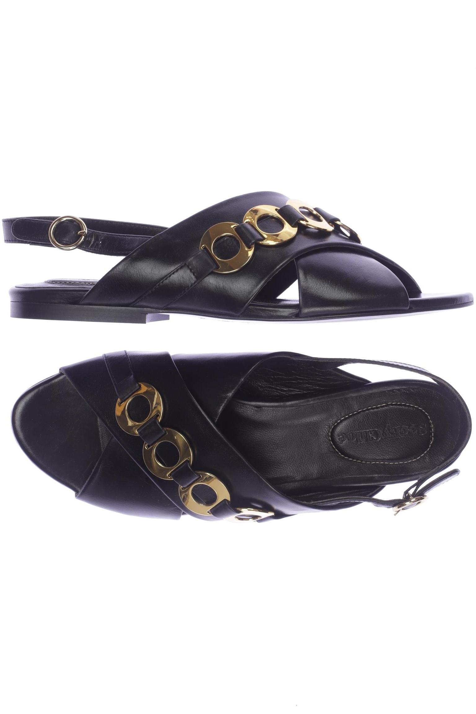 

See by Chloe Damen Sandale, schwarz, Gr. 39.5