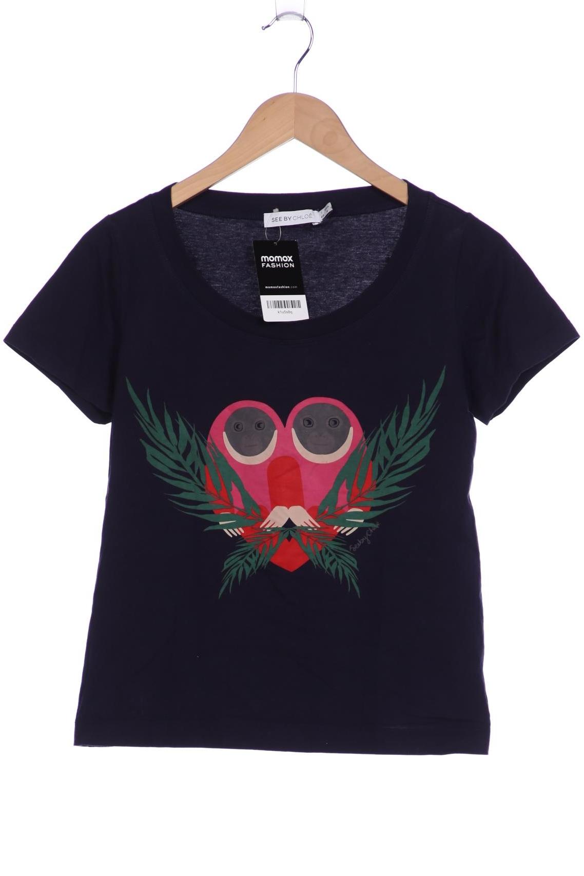 

See by Chloe Damen T-Shirt, marineblau, Gr. 36