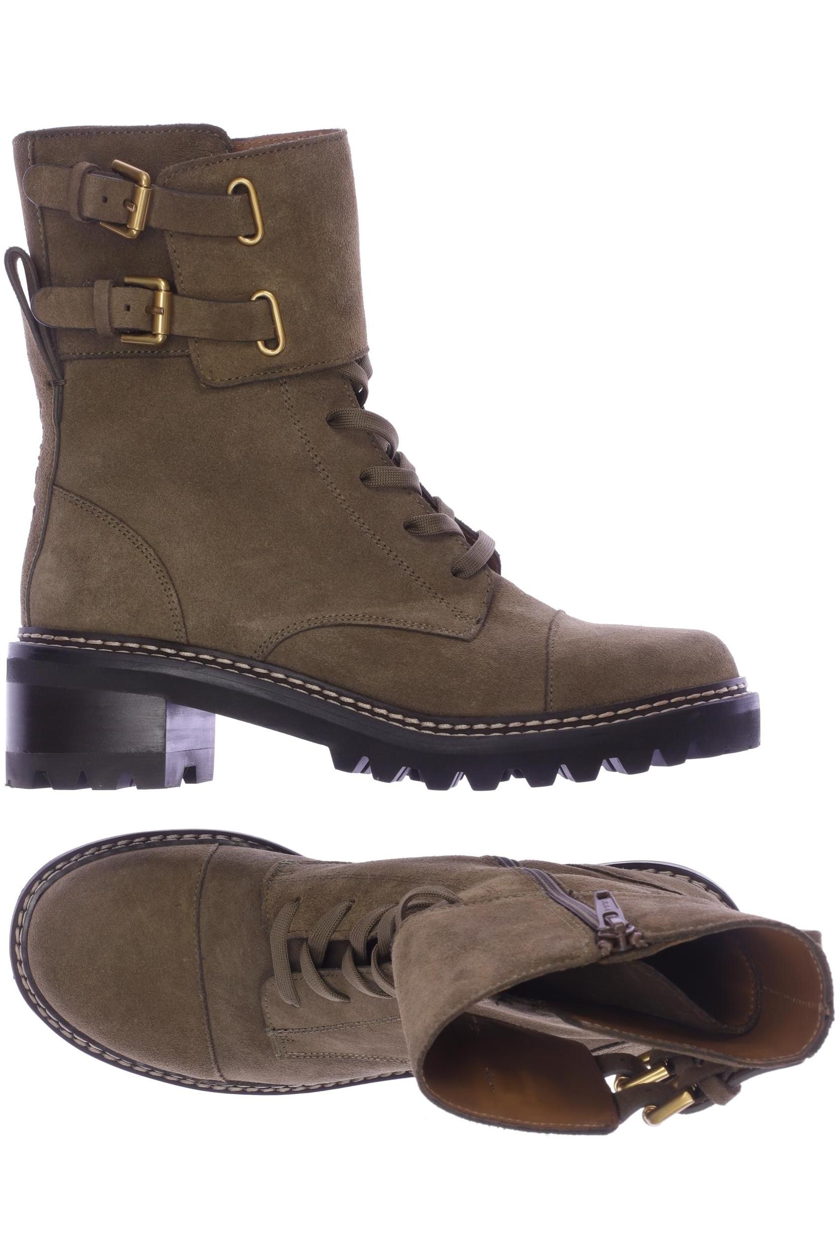 

See by Chloe Damen Stiefelette, grün, Gr. 40