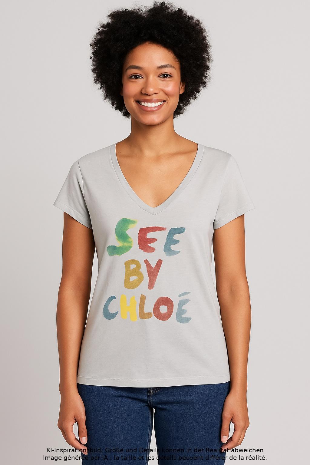 

See by Chloe Damen T-Shirt, grau, Gr. 38