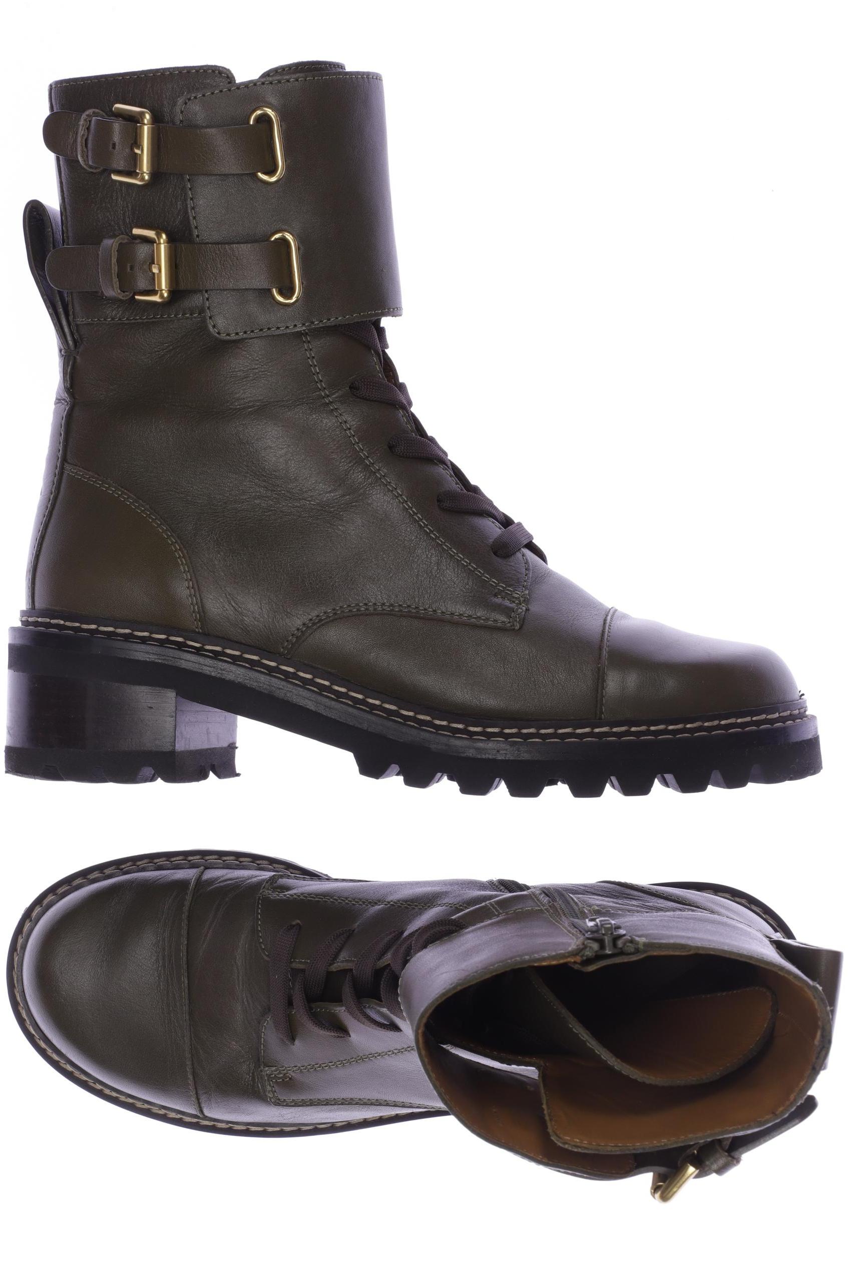 

See by Chloe Damen Stiefelette, grün, Gr. 39.5