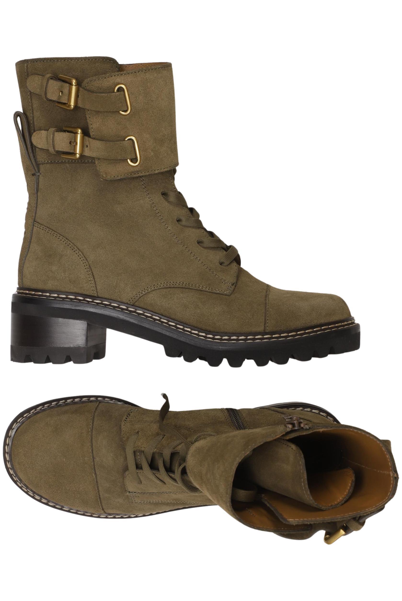 

See by Chloe Damen Stiefelette, grün, Gr. 40