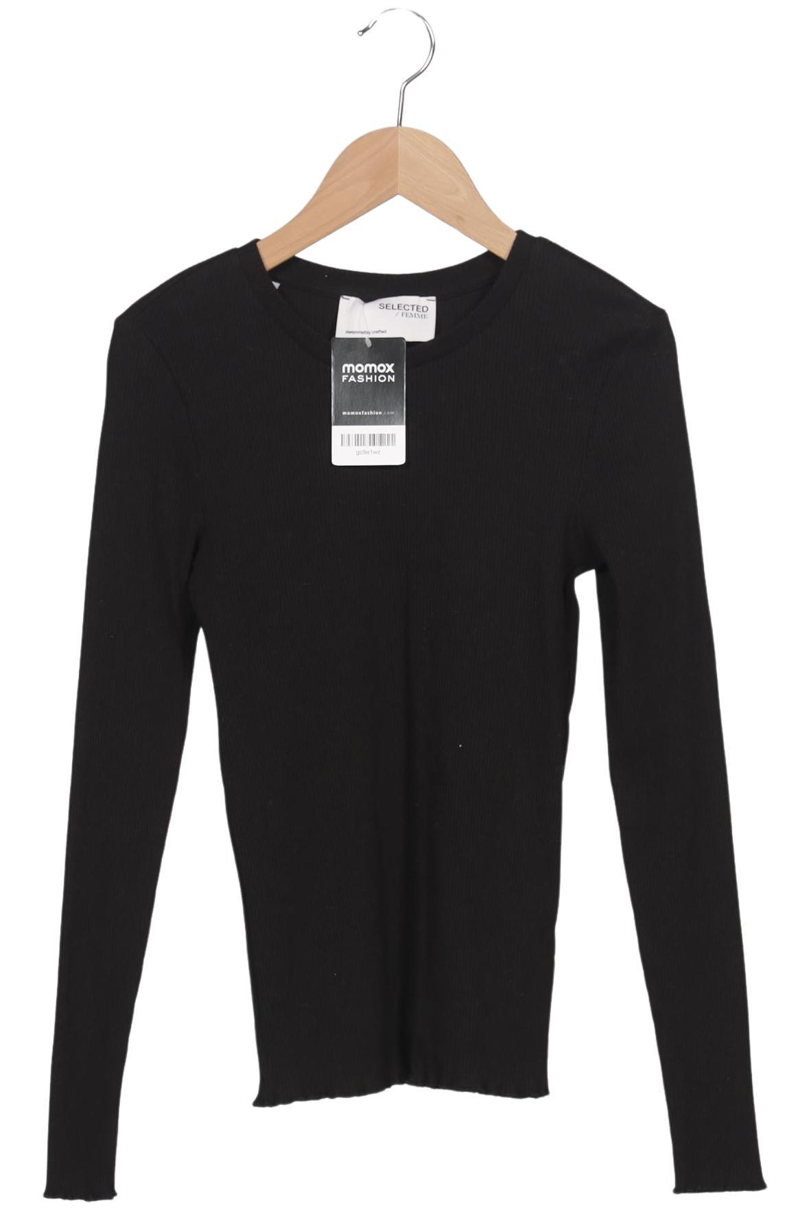 

Selected Damen Langarmshirt, schwarz, Gr. 36