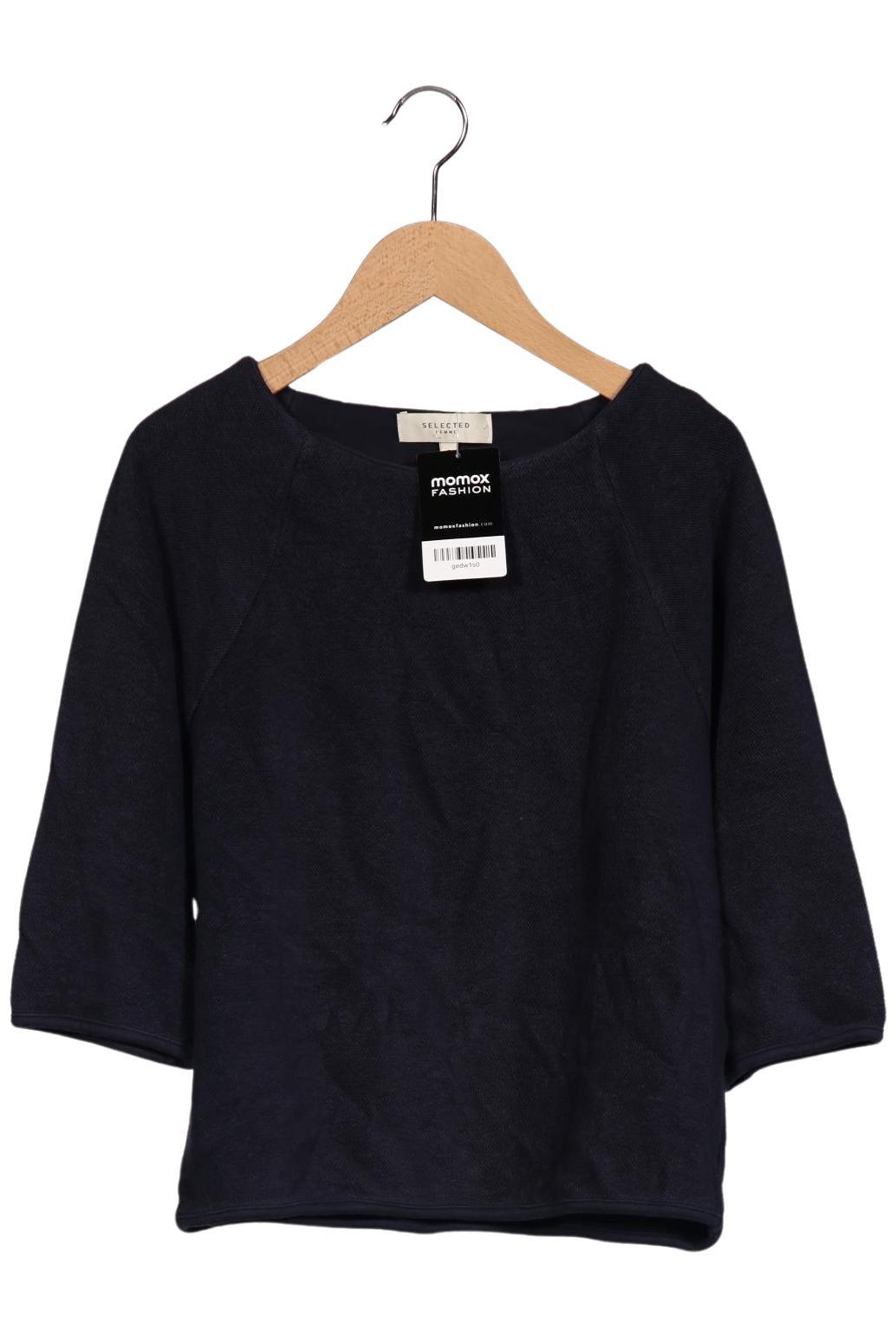 

Selected Damen Langarmshirt, marineblau, Gr. 36