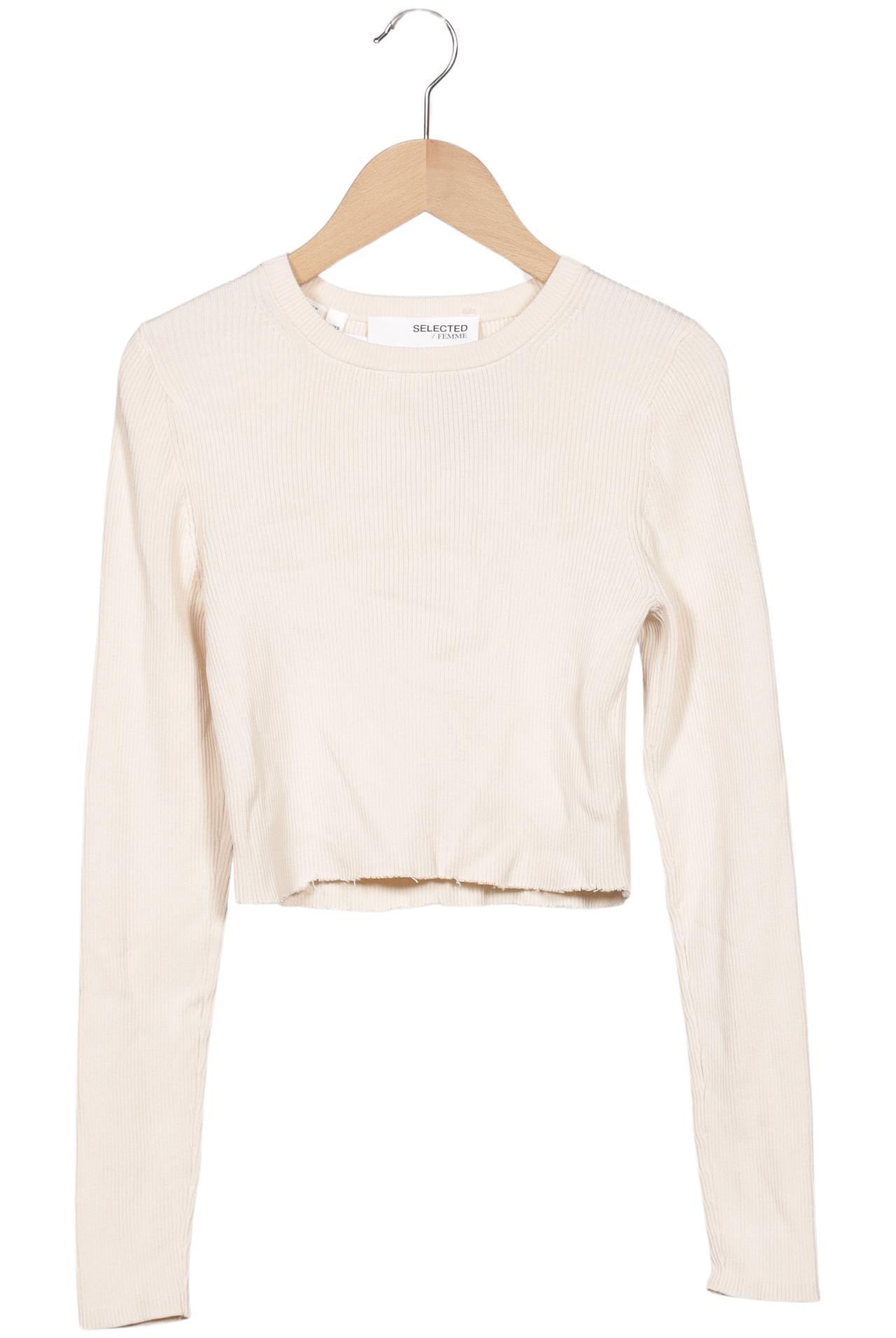 

Selected Damen Langarmshirt, cremeweiß, Gr. 34