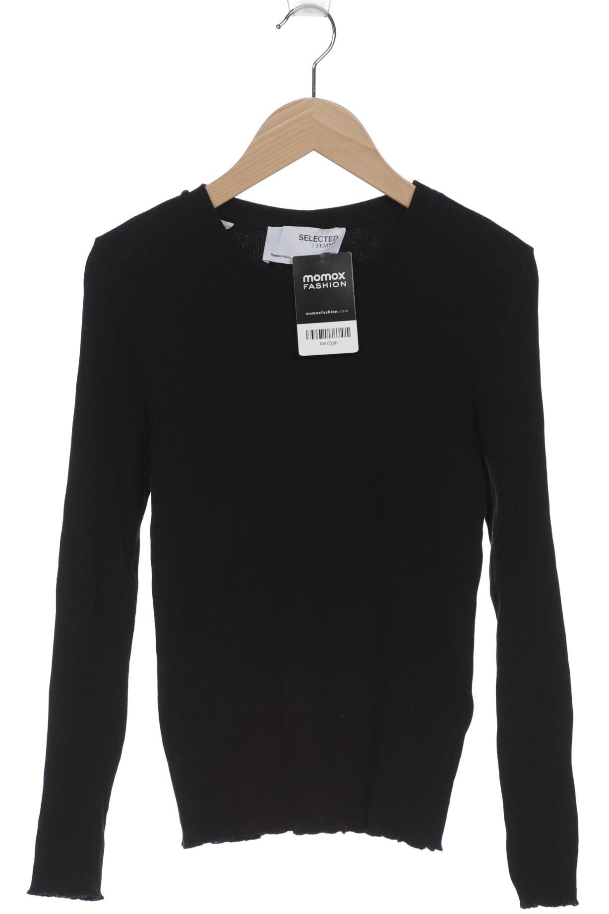 

Selected Damen Langarmshirt, schwarz, Gr. 36