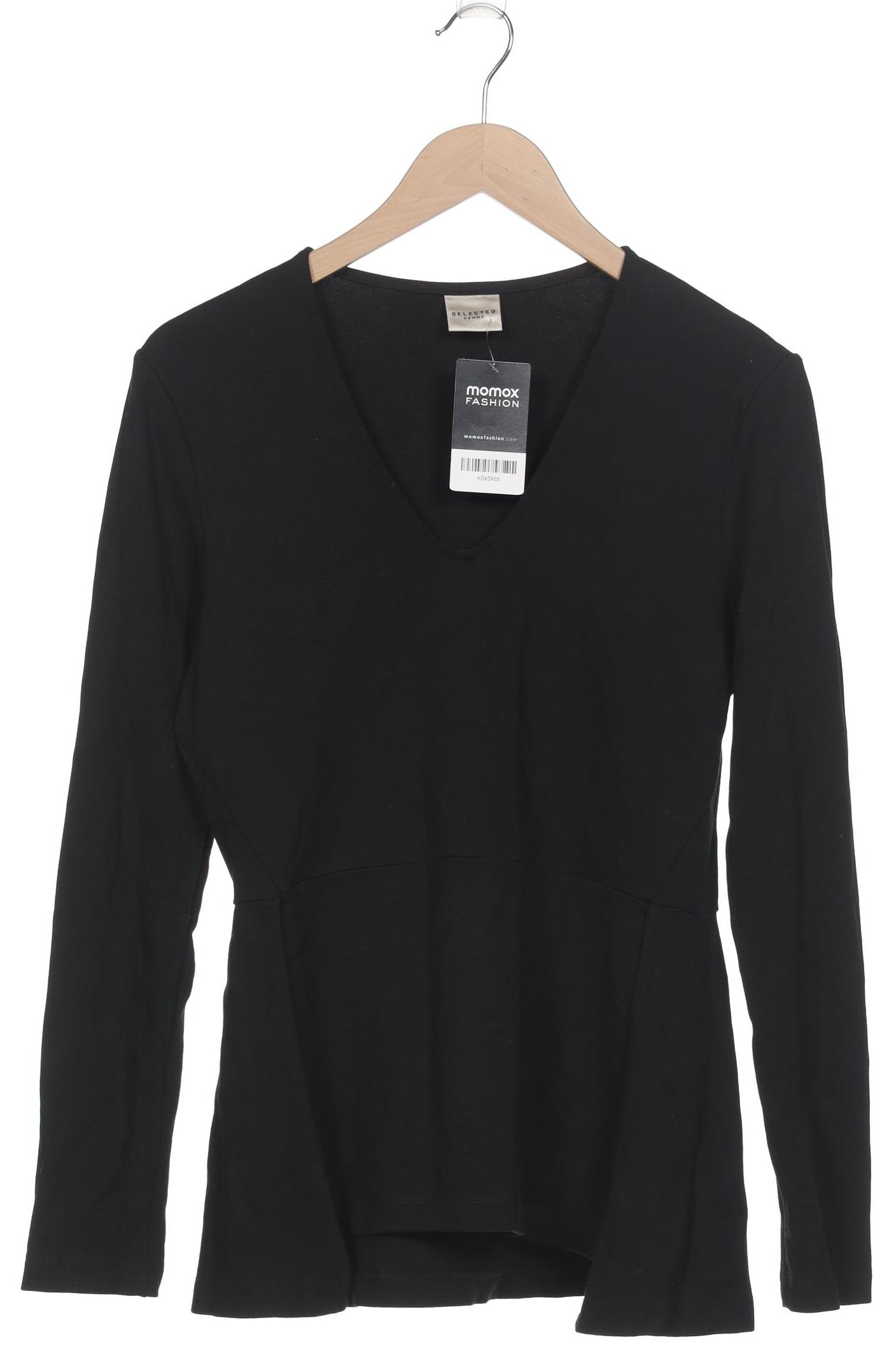 

Selected Damen Langarmshirt, schwarz, Gr. 38