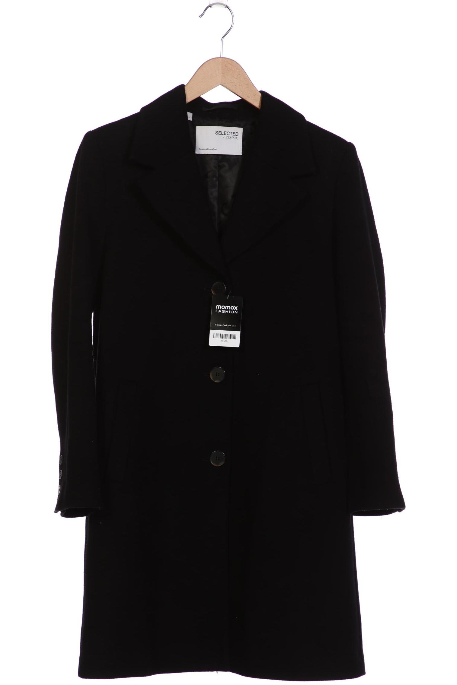 

Selected Damen Mantel, schwarz, Gr. 38