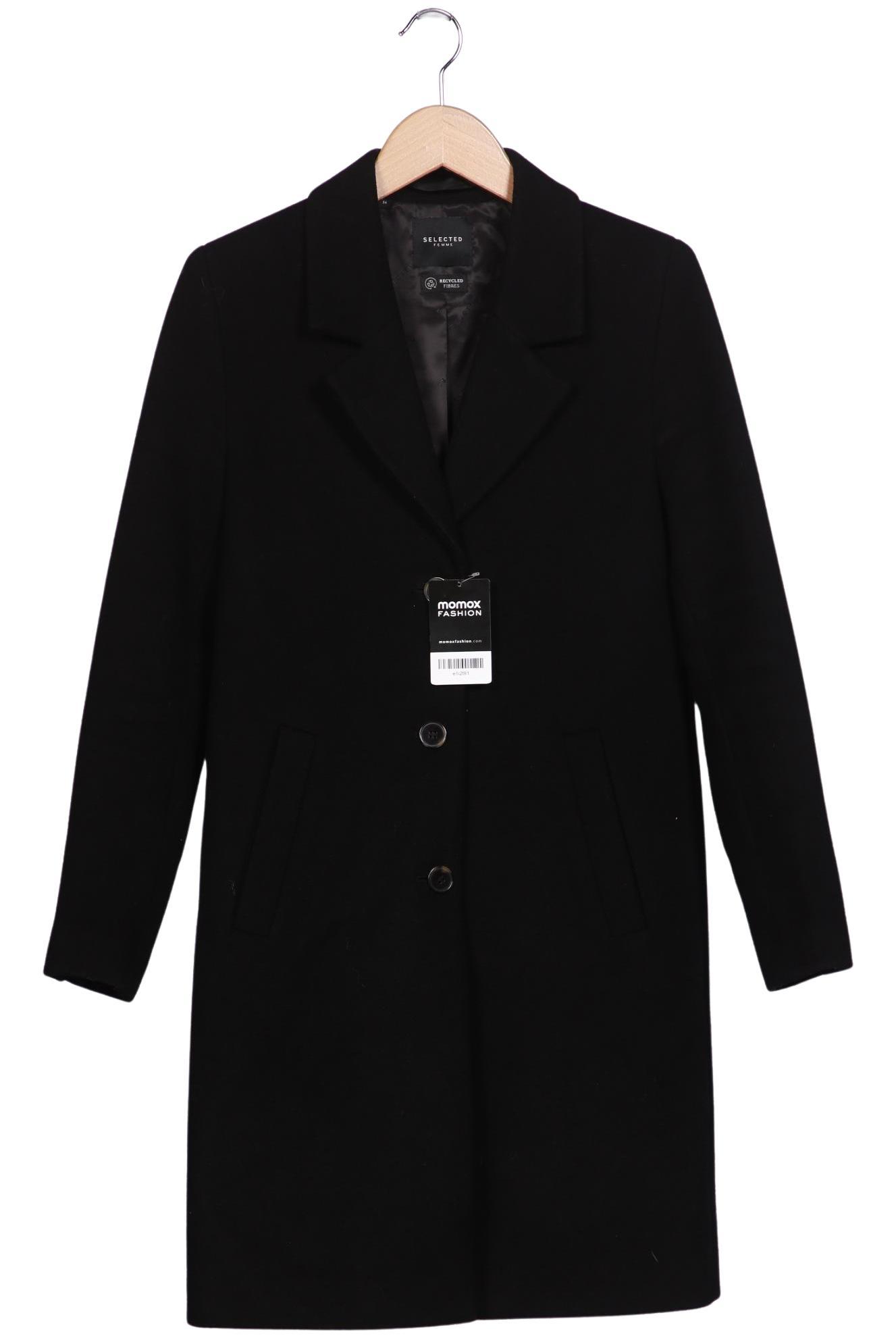

Selected Damen Mantel, schwarz, Gr. 34