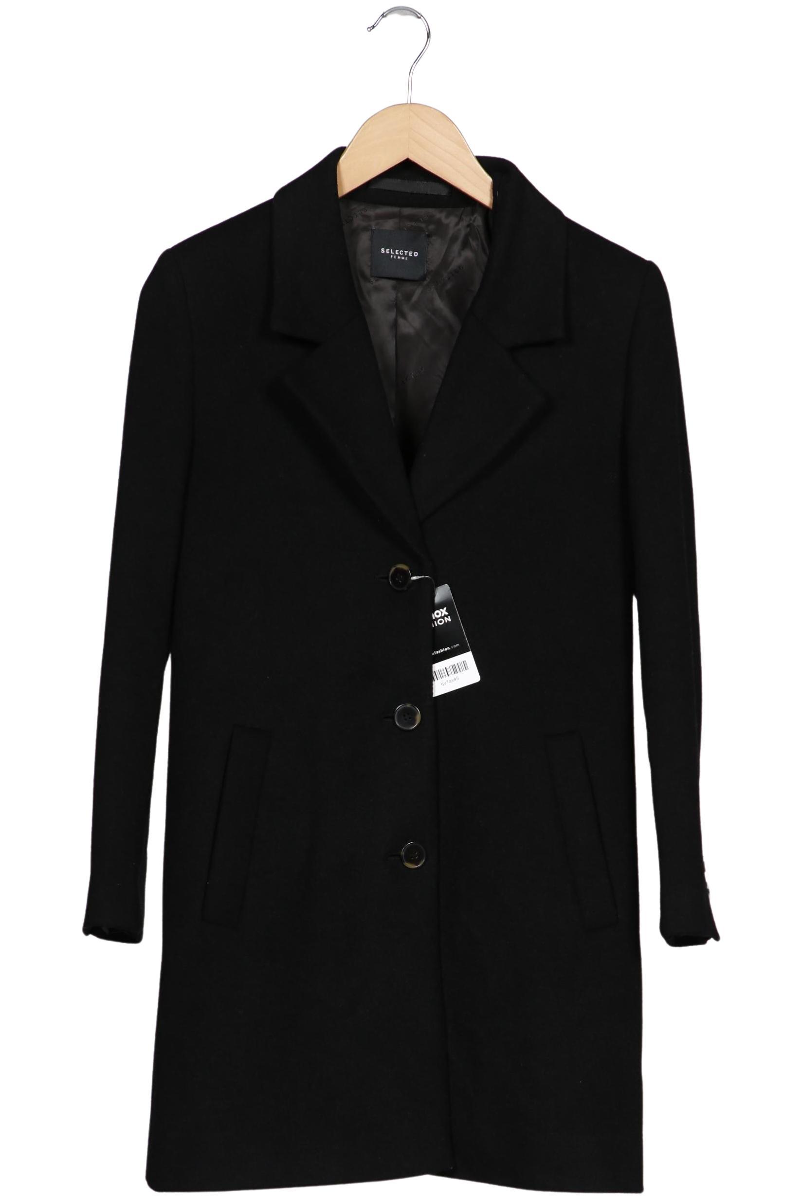 

Selected Damen Mantel, schwarz, Gr. 36