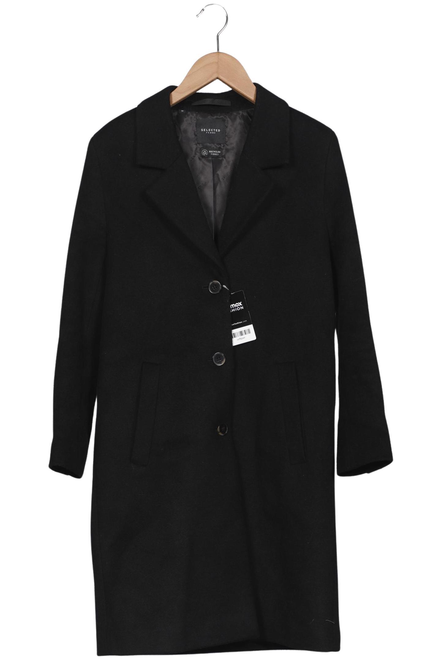 

Selected Damen Mantel, schwarz, Gr. 34