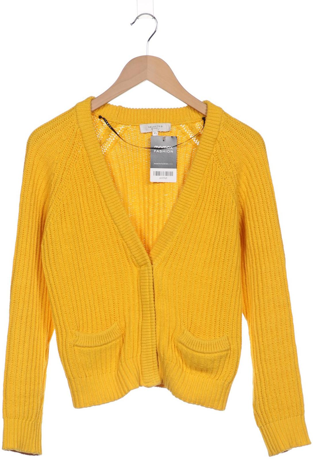 

SELECTED Damen Strickjacke, gelb