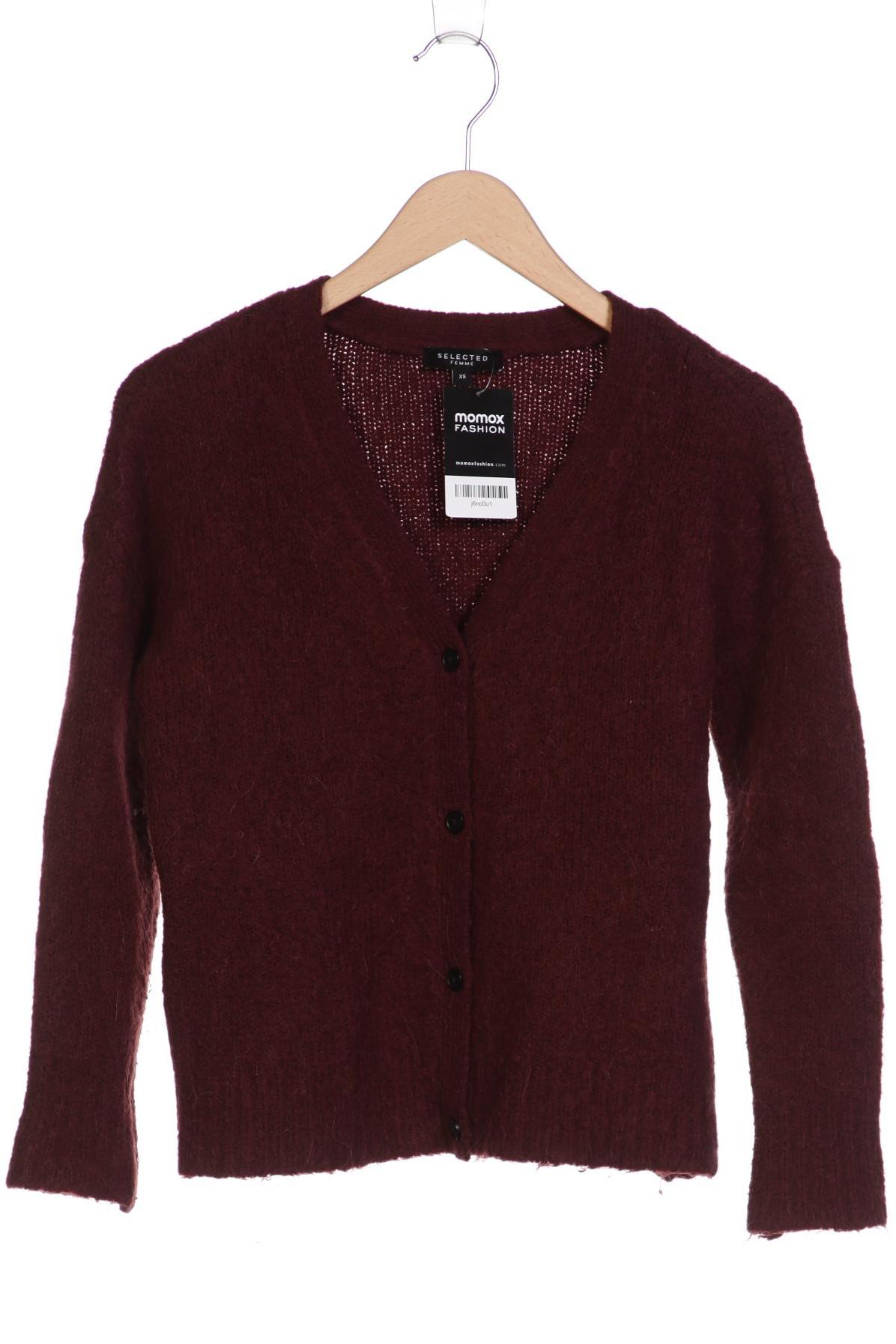 

SELECTED Damen Strickjacke, bordeaux