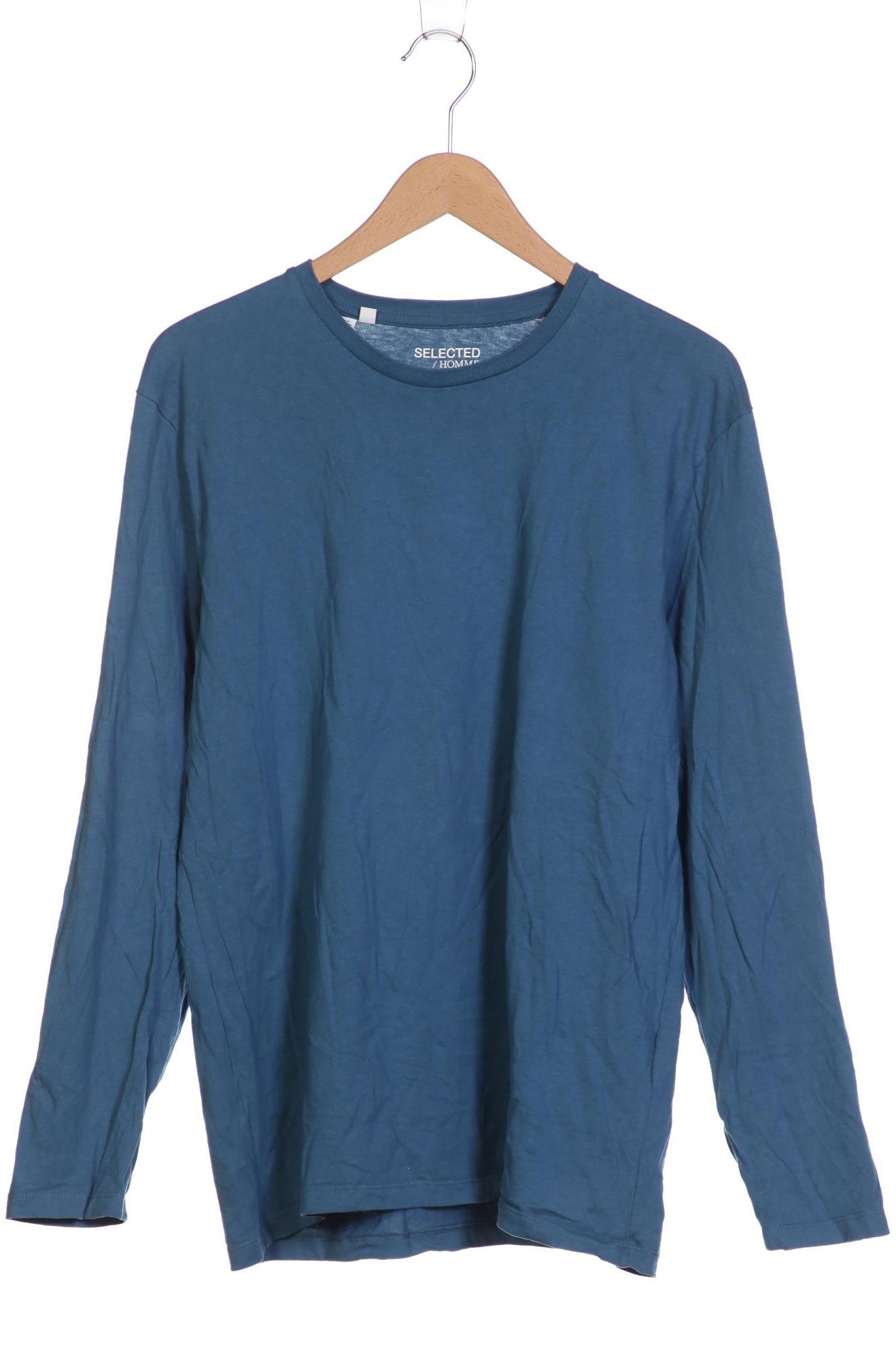 

SELECTED Herren Langarmshirt, blau