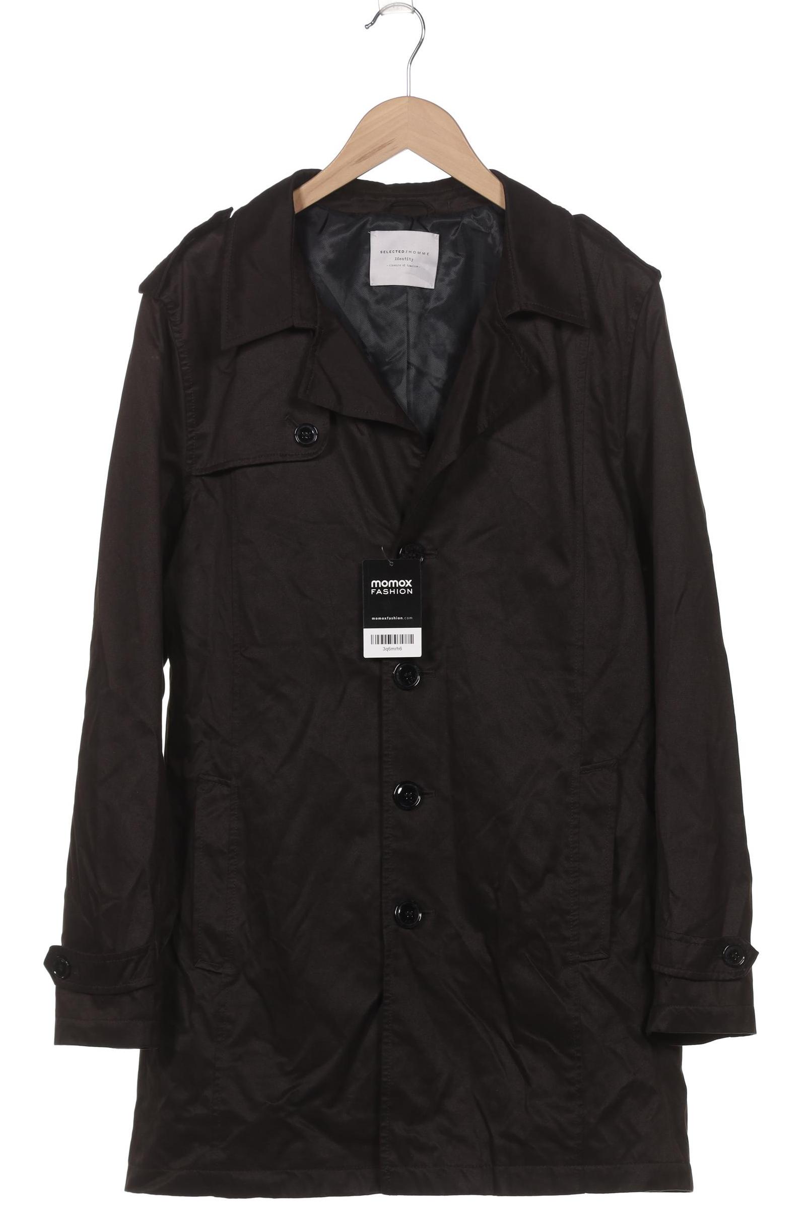 

Selected Herren Mantel, schwarz, Gr. 48