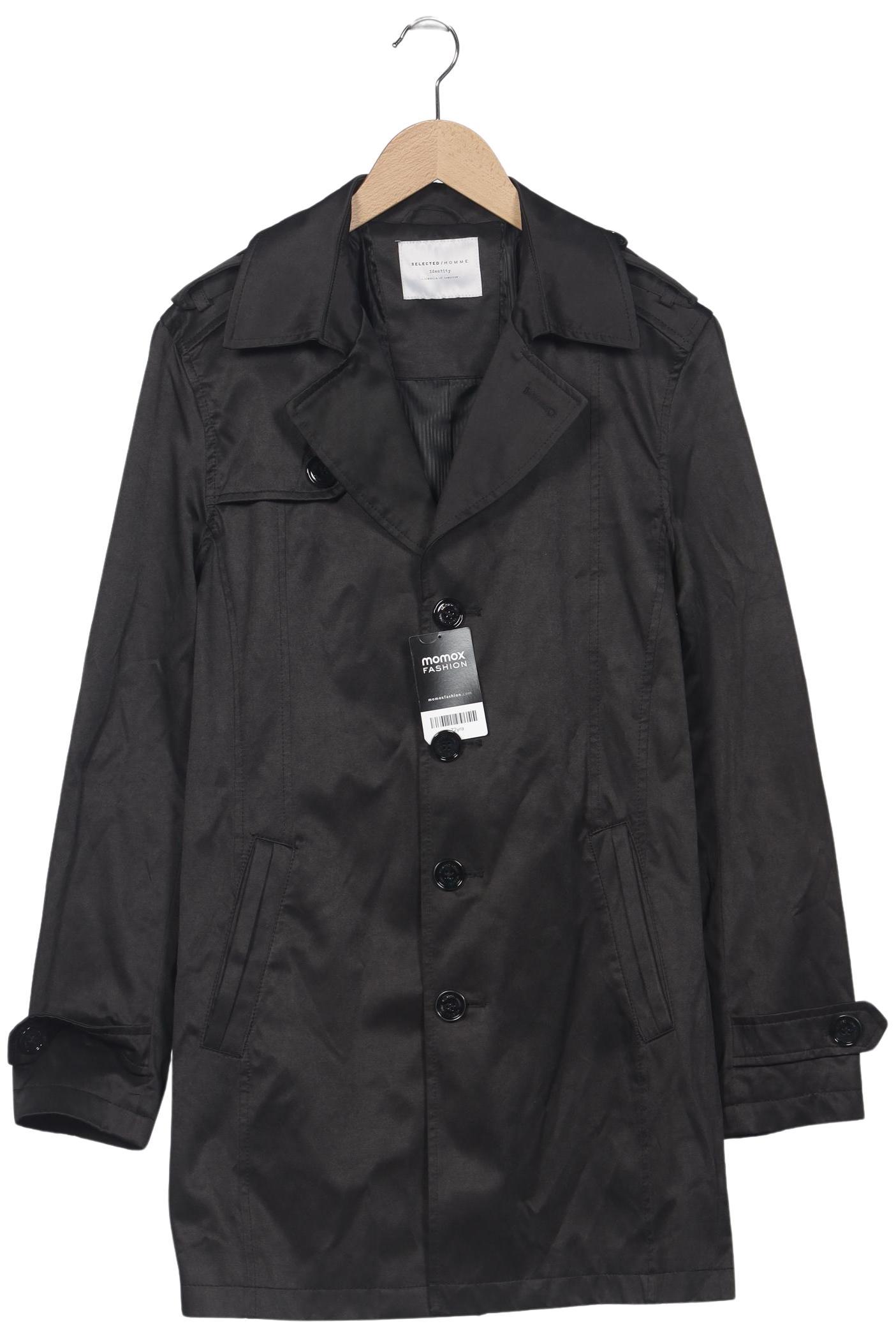 

Selected Herren Mantel, schwarz, Gr. 46