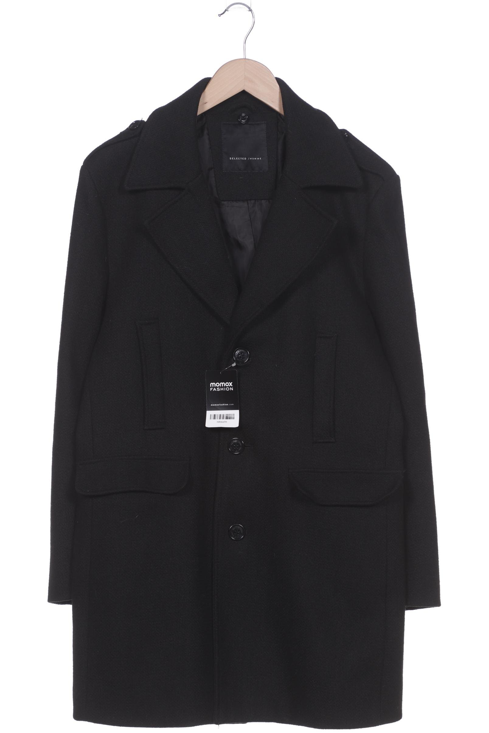 

Selected Herren Mantel, schwarz, Gr. 48